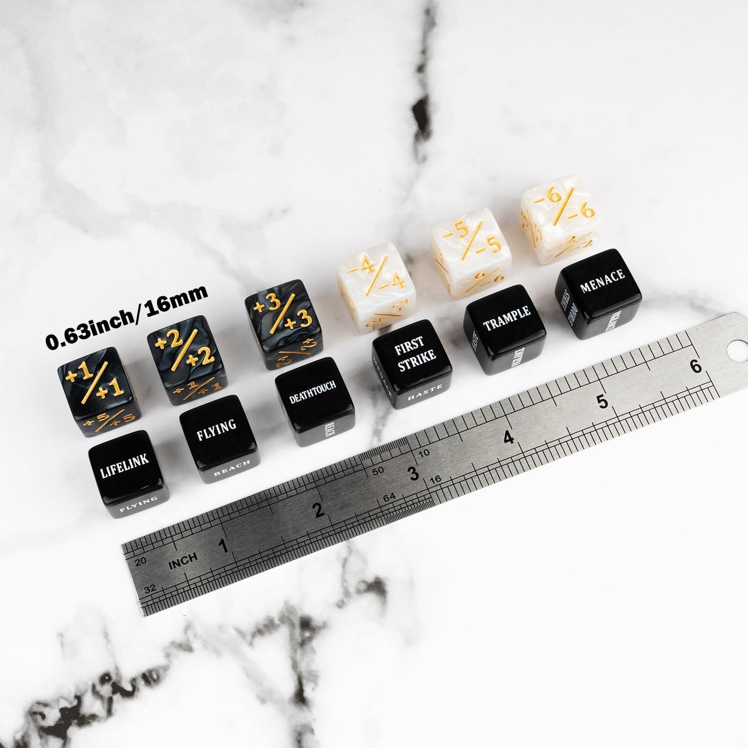 48 Dados Contadores MTG LAMJAM con Bolsa de Terciopelo