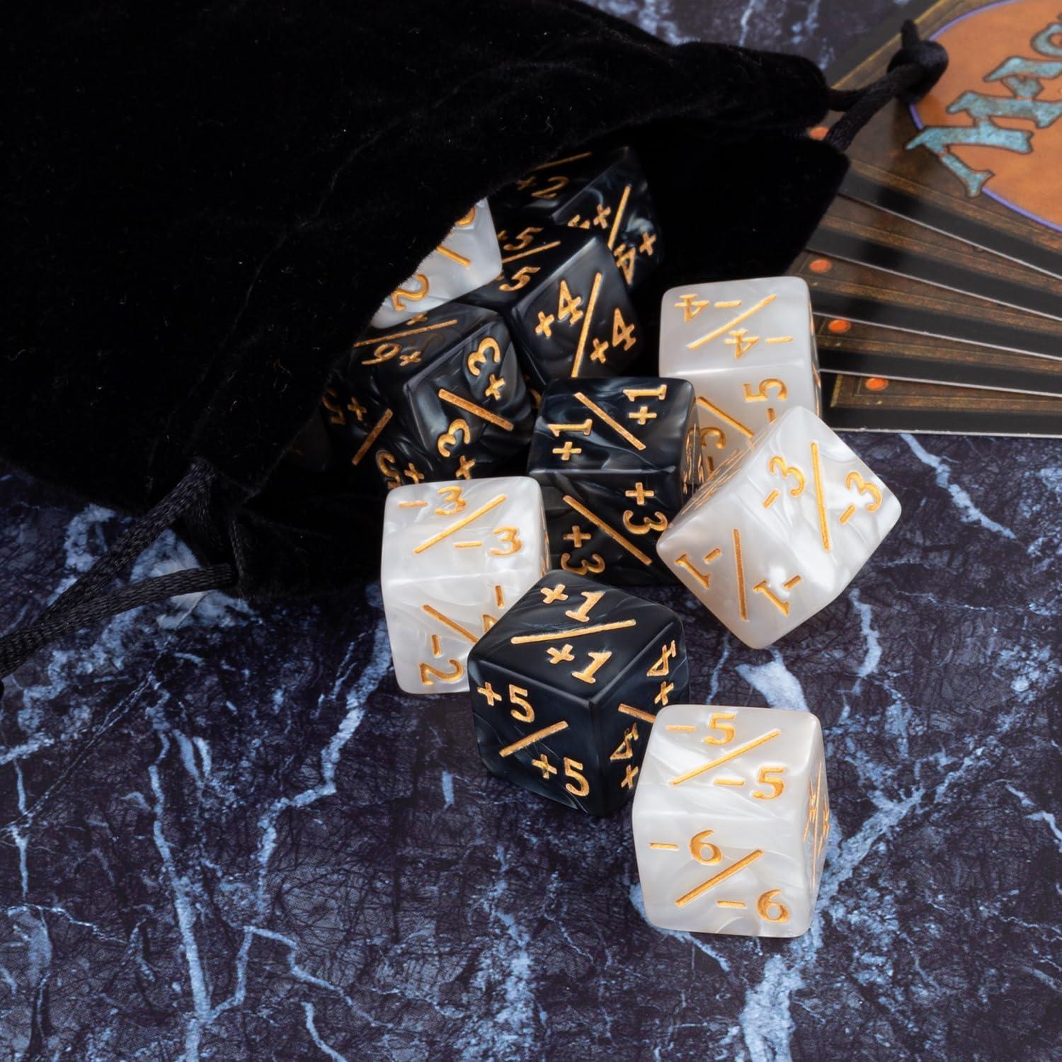 48 Dados Contadores MTG LAMJAM con Bolsa de Terciopelo