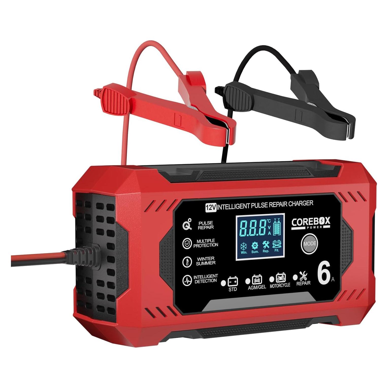 Cargador de Batería Corebox 6A 12V Automático Inteligente