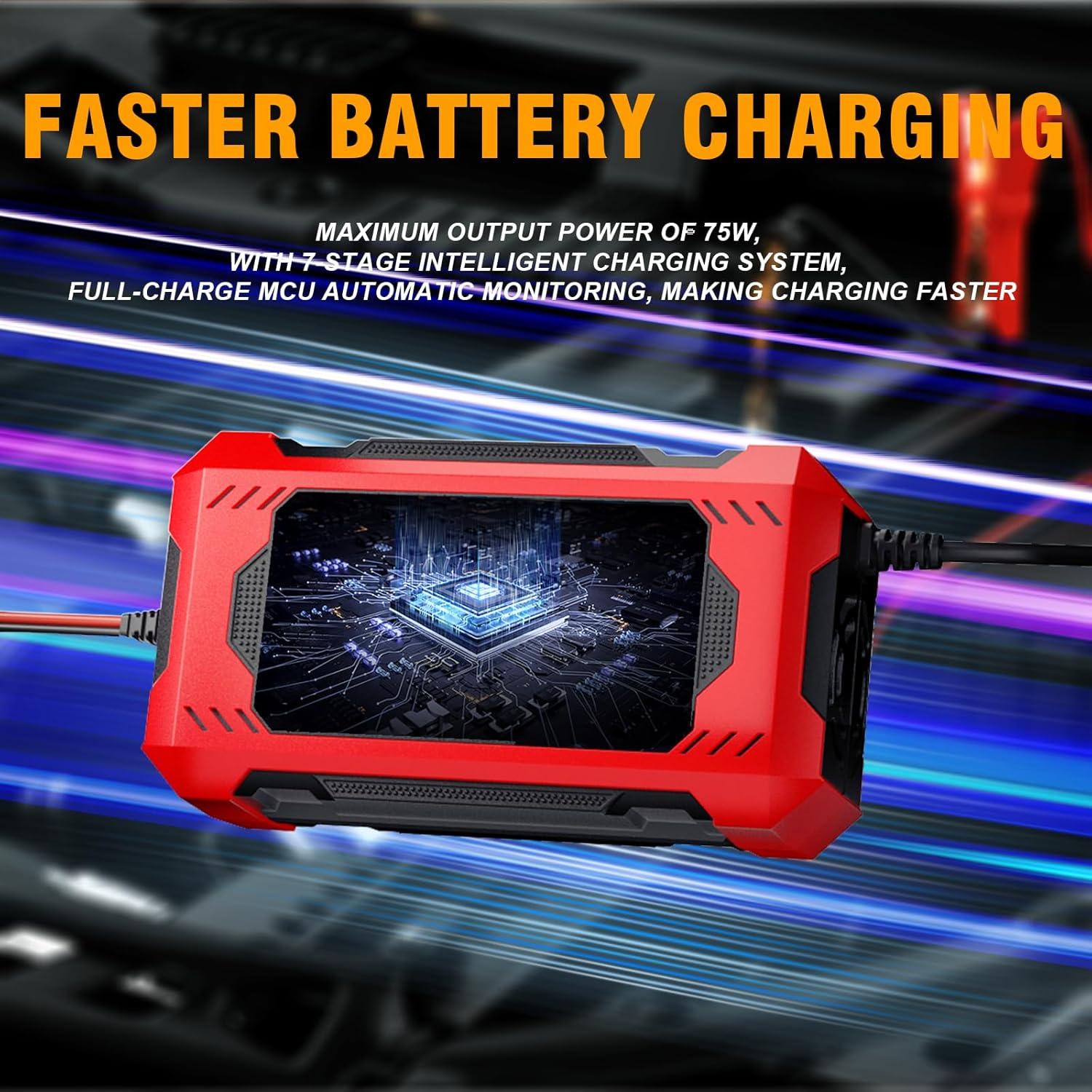 Cargador de Batería Corebox 6A 12V Automático Inteligente