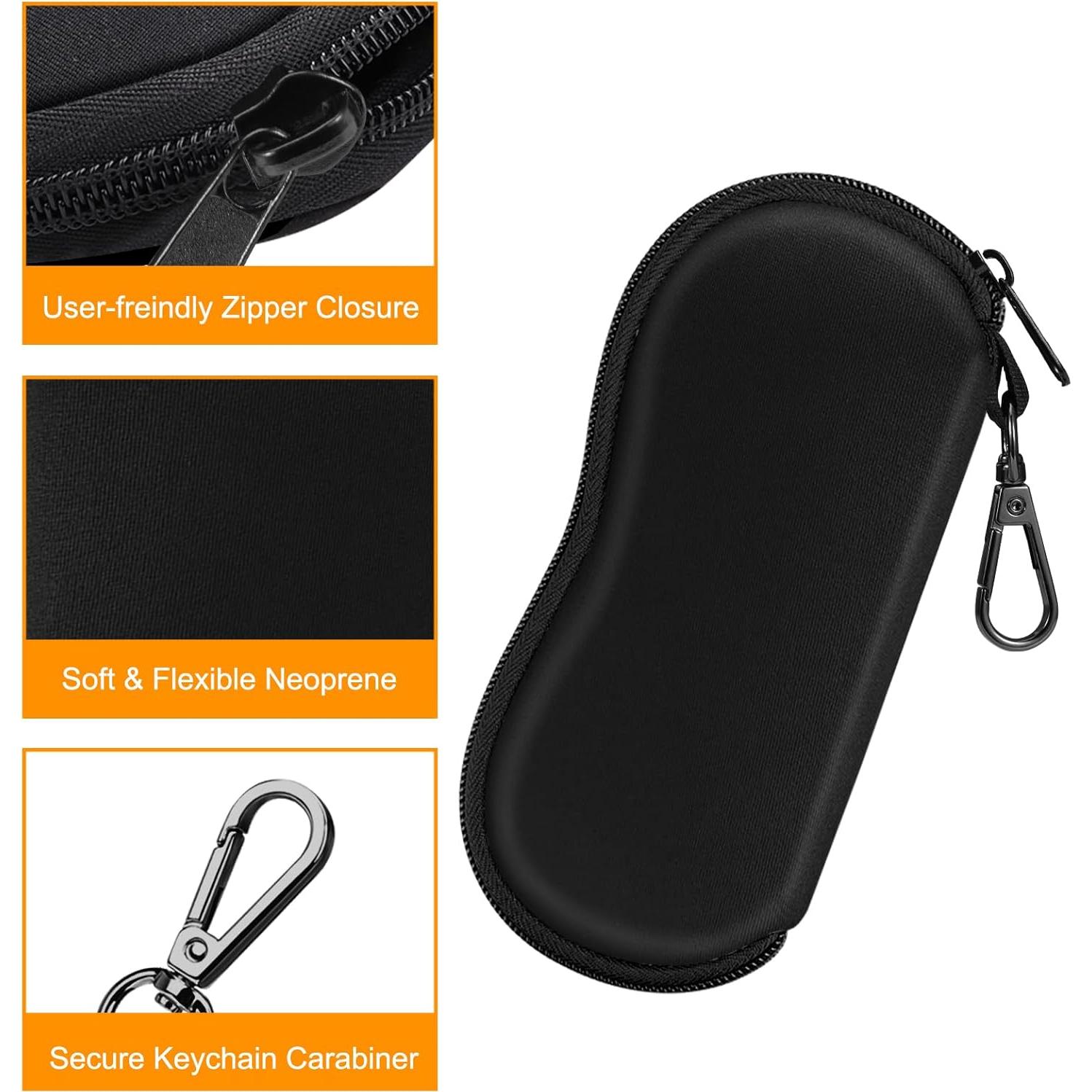 Funda de Gafas Fintie Neopreno con Mosquetón Negra 19x9cm