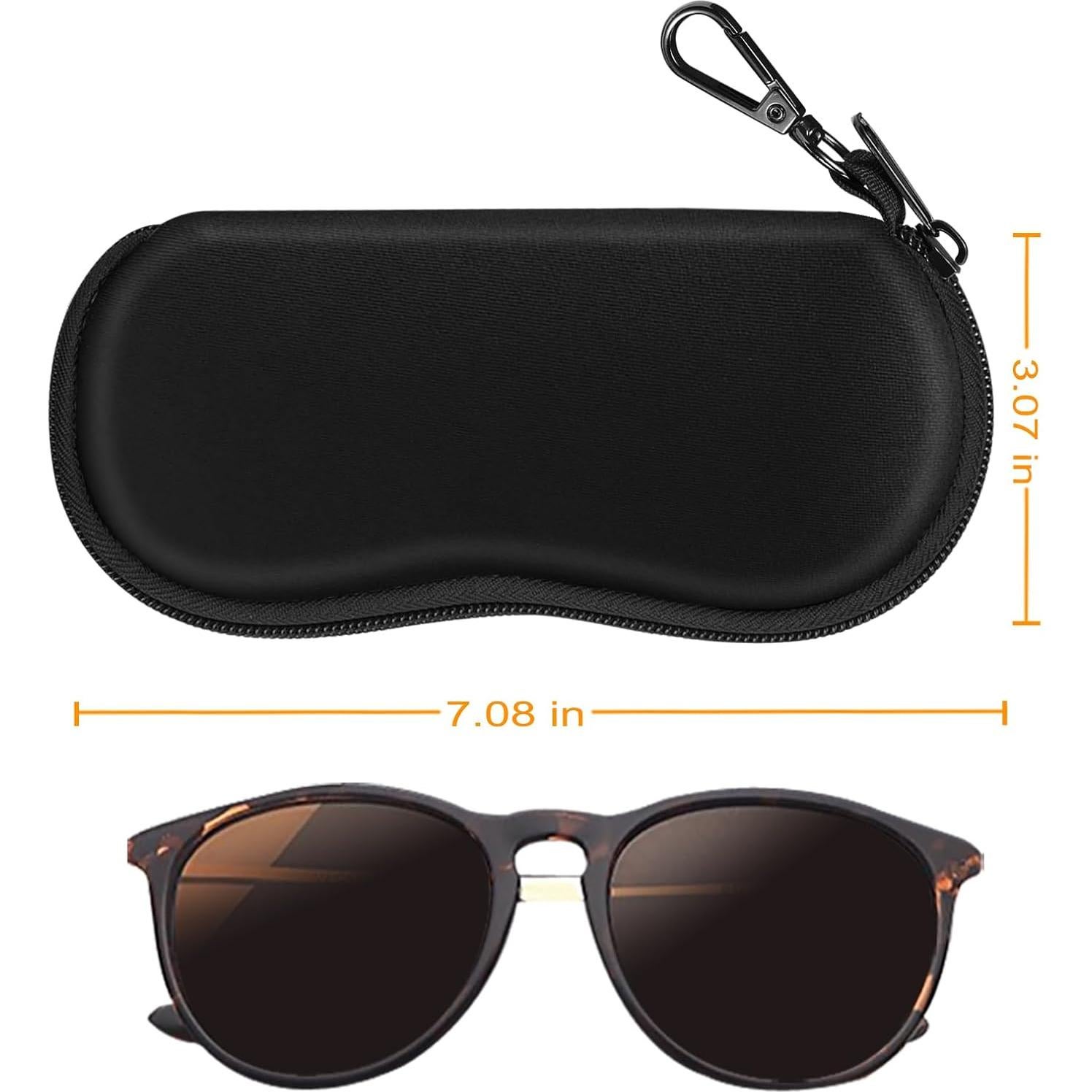 Funda de Gafas Fintie Neopreno con Mosquetón Negra 19x9cm