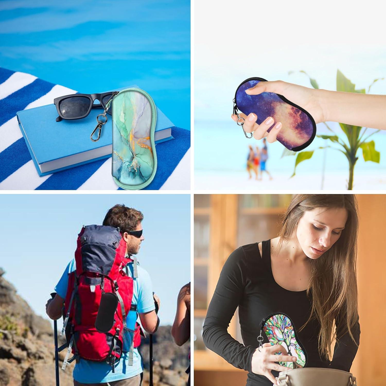 Funda de Gafas Fintie Neopreno con Mosquetón Negra 19x9cm