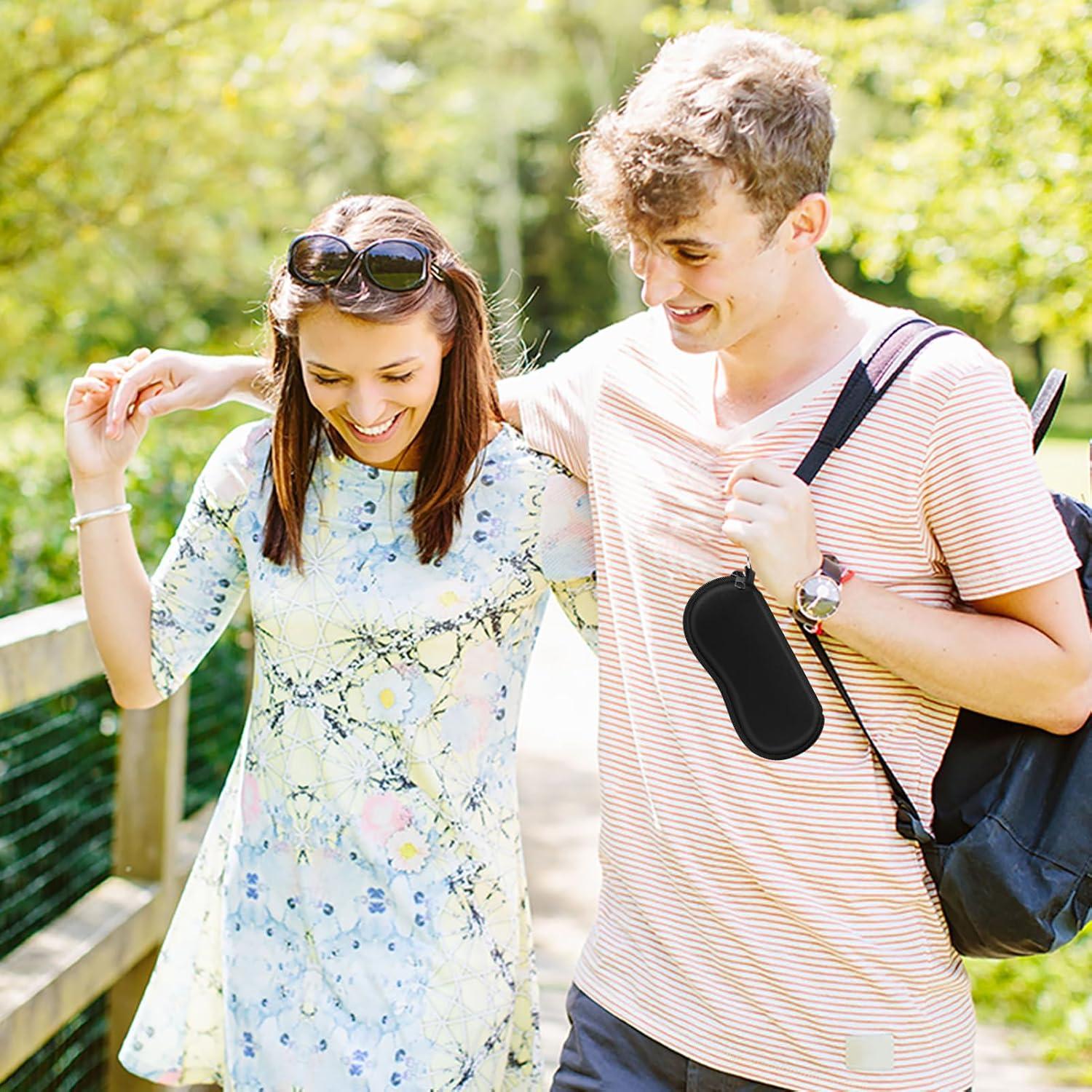 Funda de Gafas Fintie Neopreno con Mosquetón Negra 19x9cm