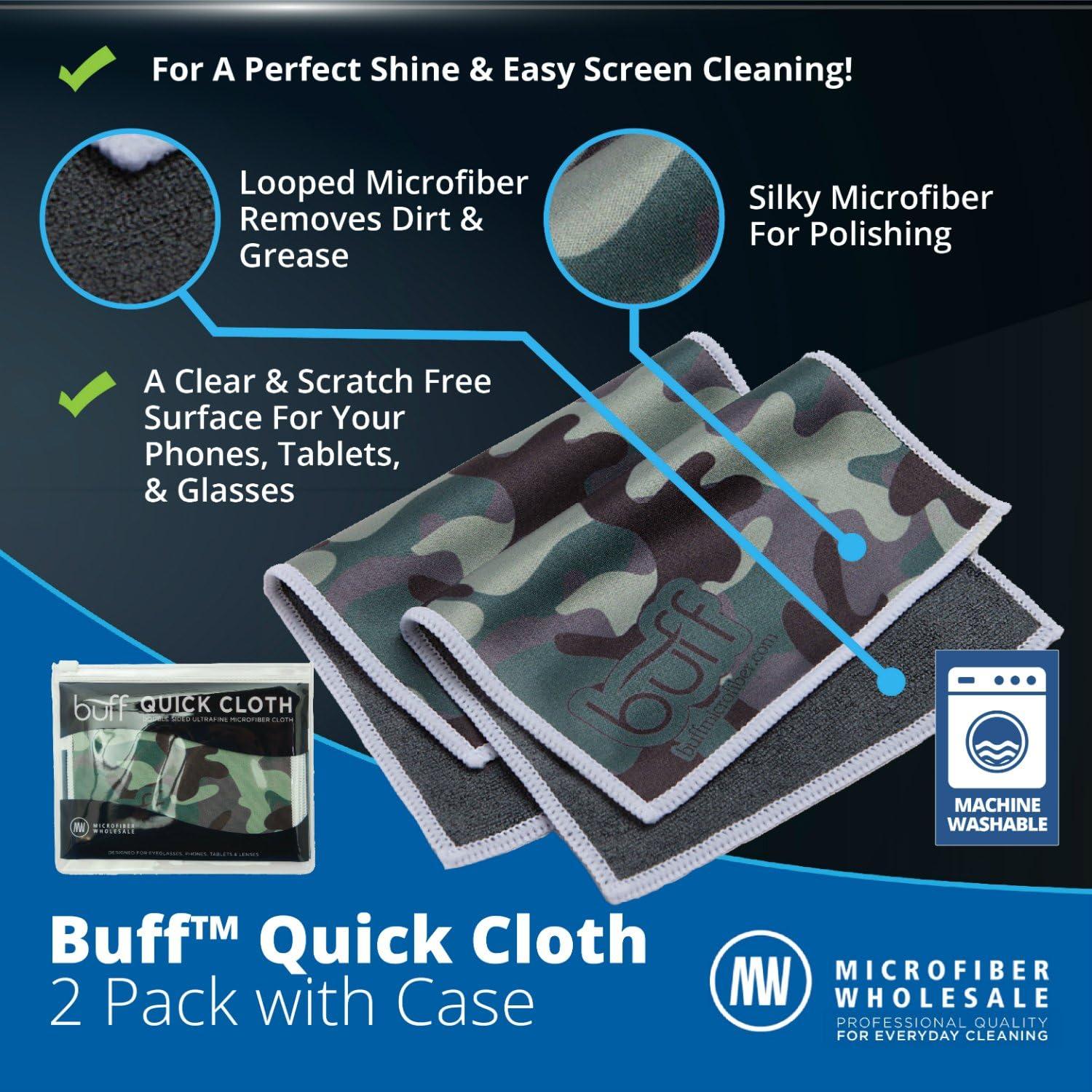 Paño de Microfibra Buff Quick Camo 2 en 1 | 12,7x17,8 cm