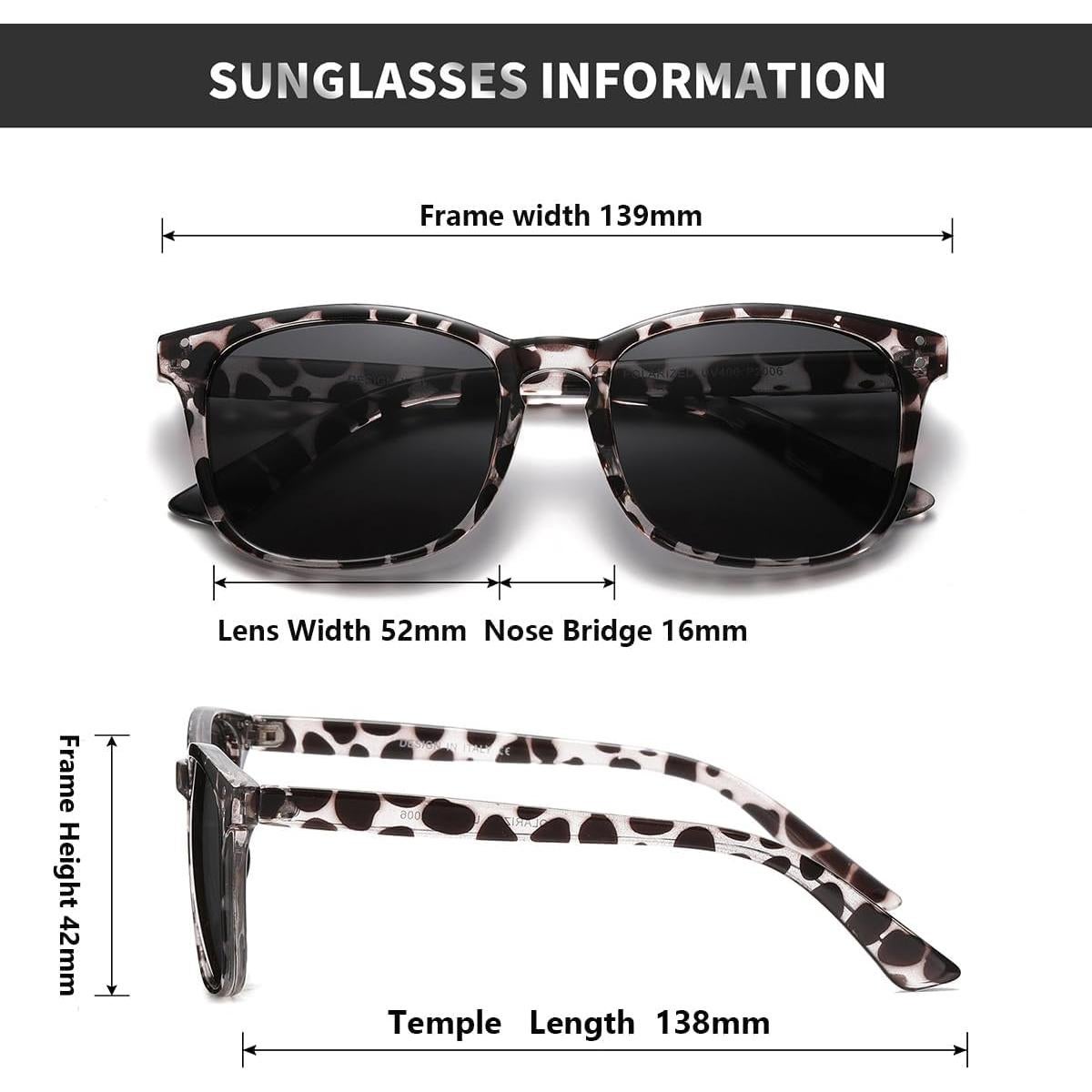 Gafas de sol polarizadas NCLLCE UV400 paquete de 3 para mujer