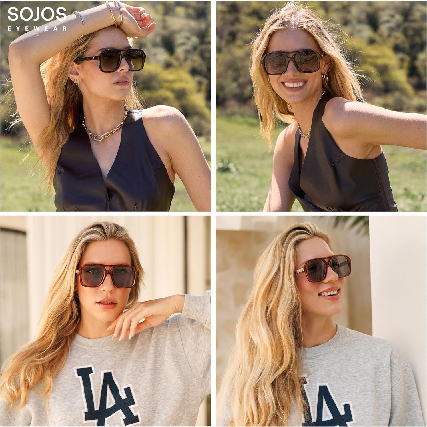 Gafas de sol SojoS SJ2355 UV400 para mujeres y hombres