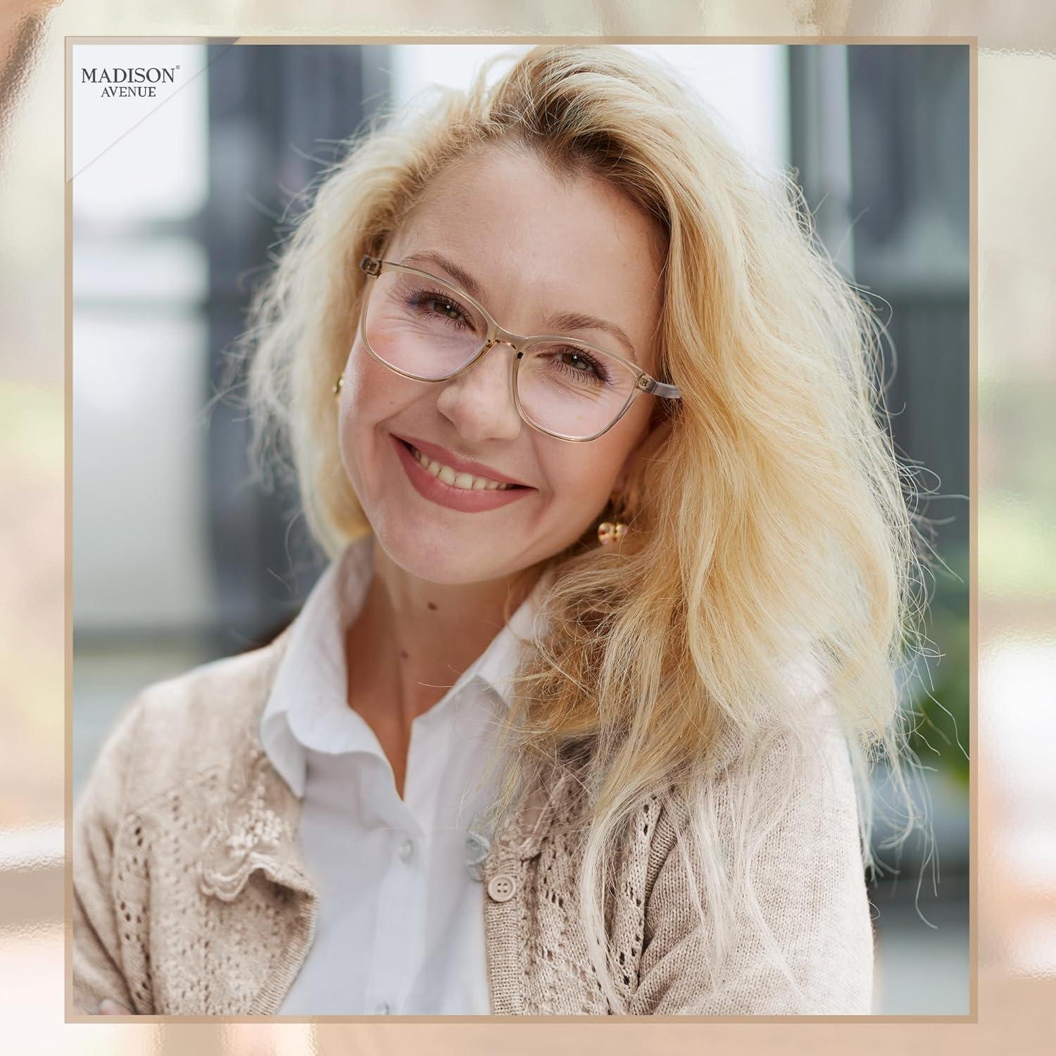 Gafas de lectura Madison Avenue TR90 bloqueo luz azul +1.5