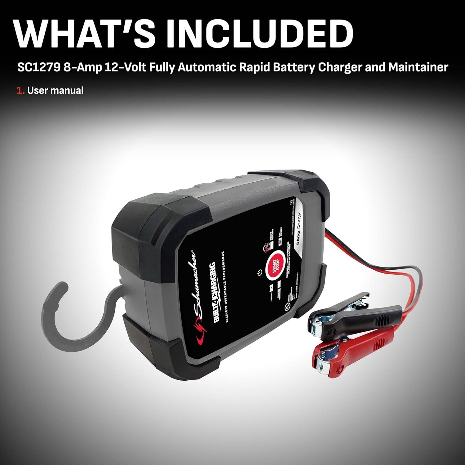 Cargador Rápido Schumacher SC1279 8A 12V para Baterías