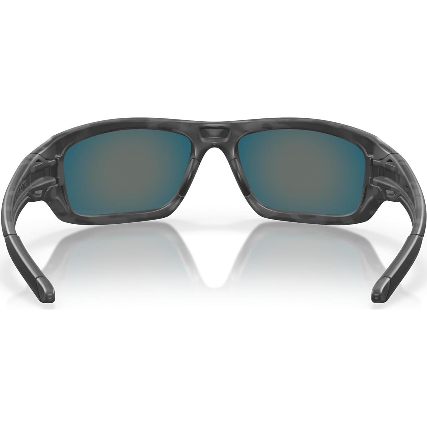 Oakley Man Sunglasses Polished Black Frame, Deep Blue Iridium Polarized Lenses, 60MM