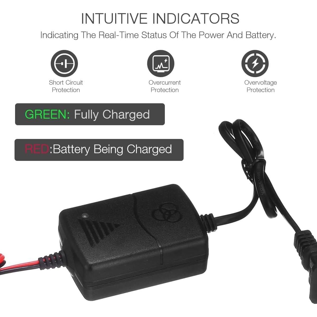 Cargador de Batería 12V 1A Khui-Uah Cargador Inteligente