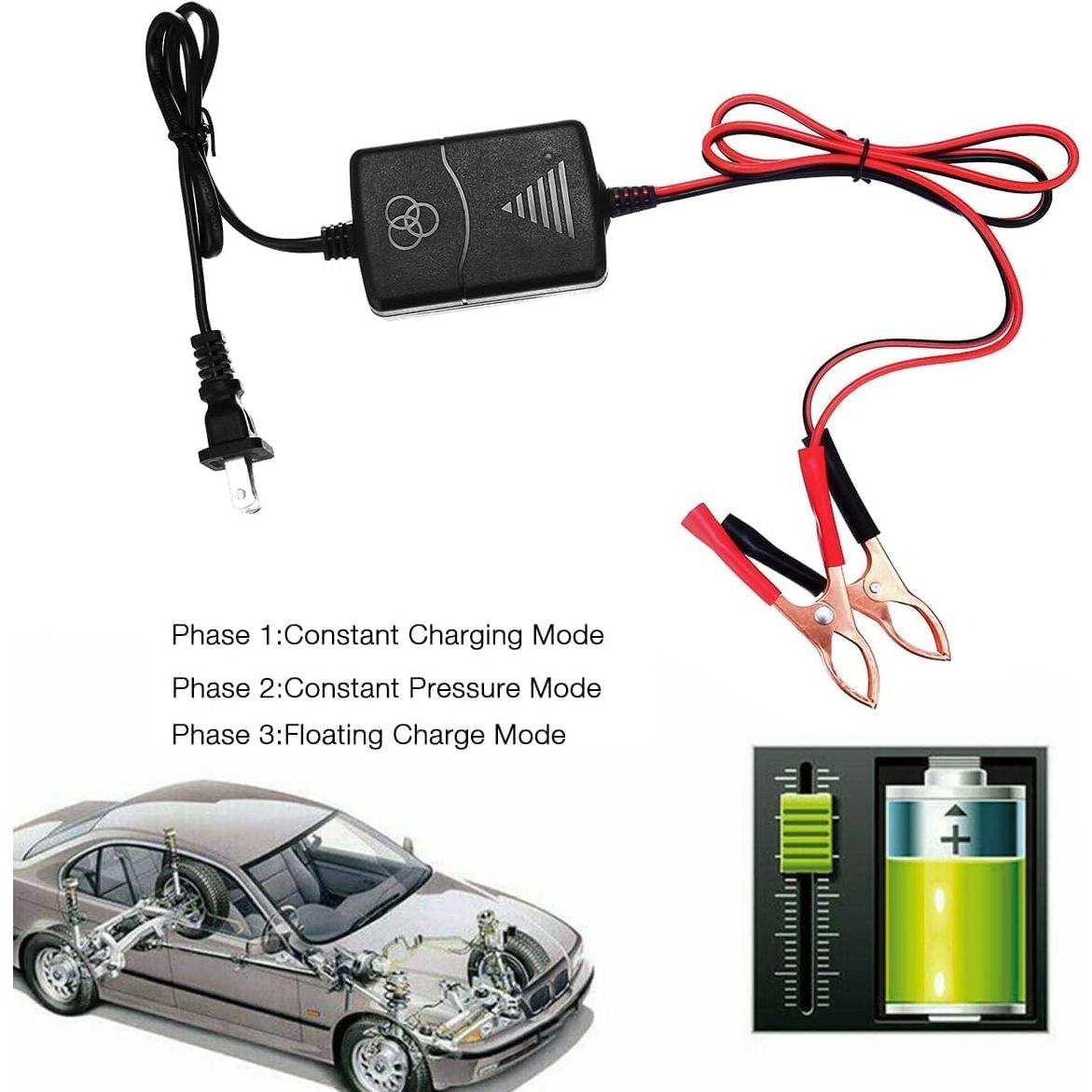 Cargador de Batería 12V 1A Khui-Uah Cargador Inteligente