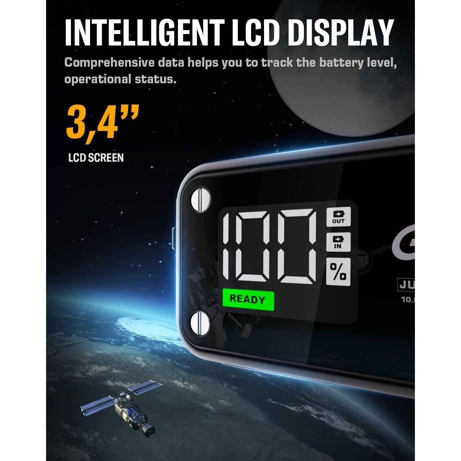 Arrancador de Salto GIMFOOM S4000 4000A 12V Pantalla LCD