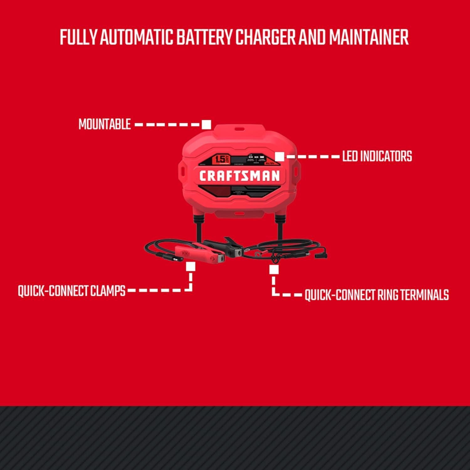 Cargador Mantenedor CRAFTSMAN CMXCESM259 1.5A 6V/12V Automático