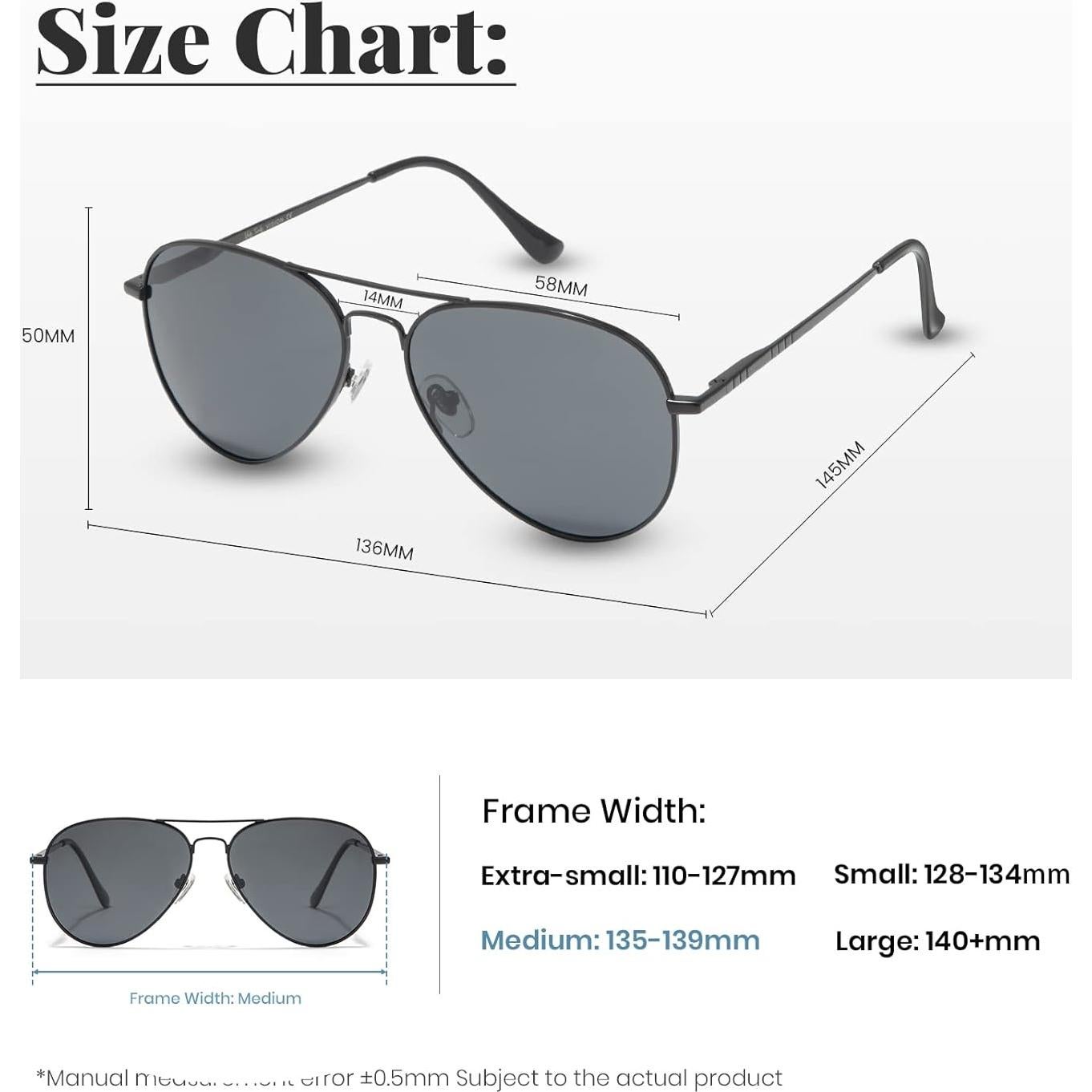 Gafas de Sol Aviador Veda Tinda Vision UV400 Retro Negras