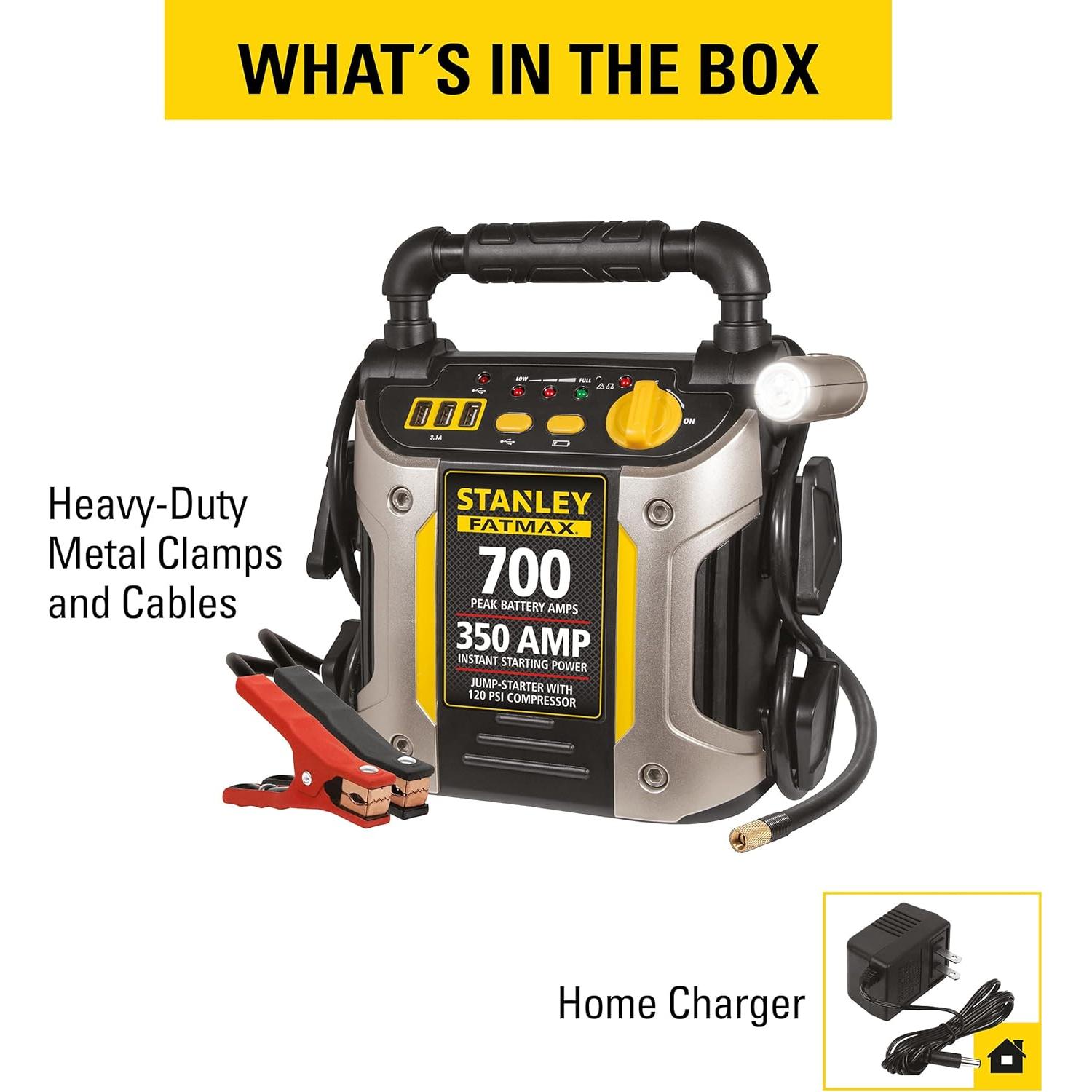 Arrancador Stanley J7CS 700A + Compresor y USB