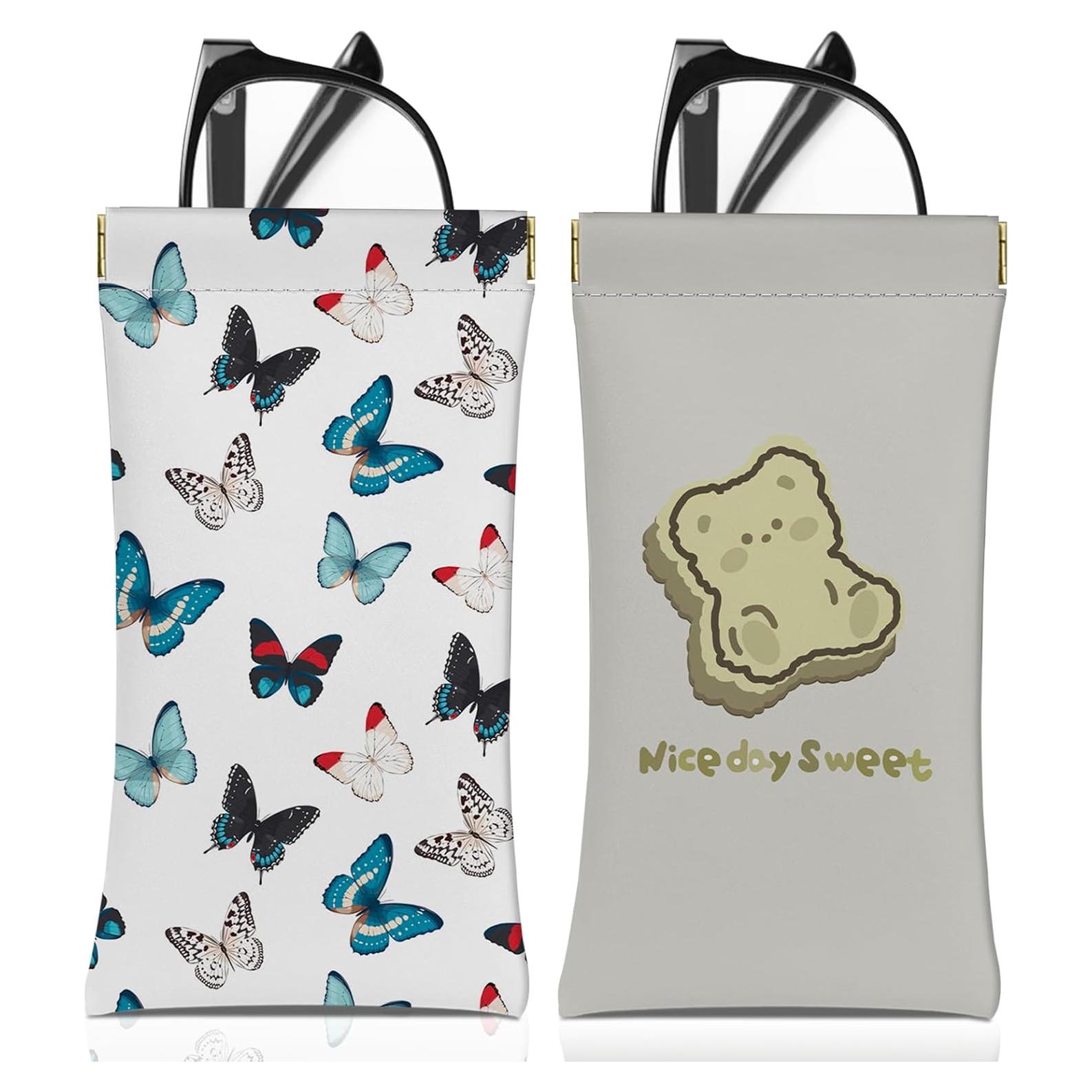 Estuches de Gafas de Sol BHAHB 2 PCS con Paño de Limpieza