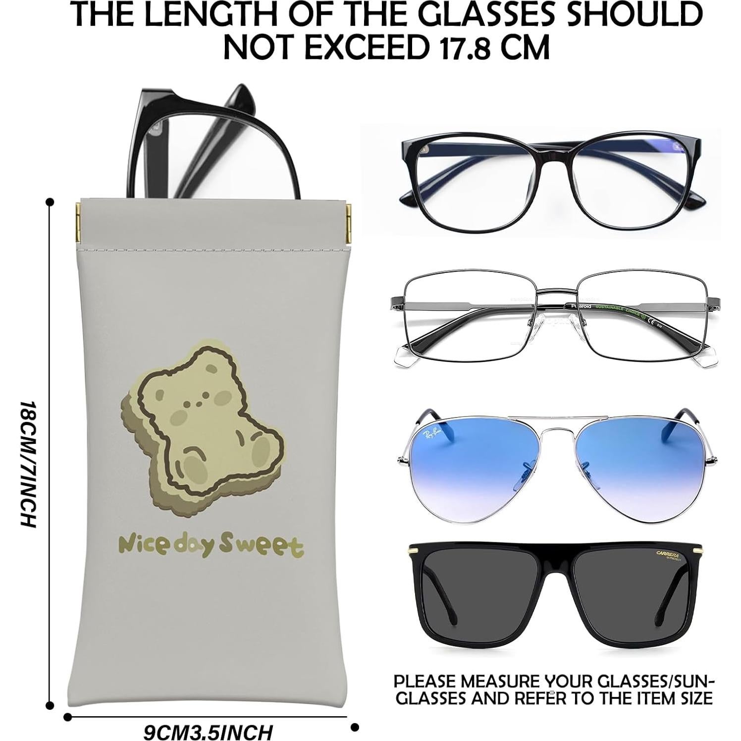 Estuches de Gafas de Sol BHAHB 2 PCS con Paño de Limpieza