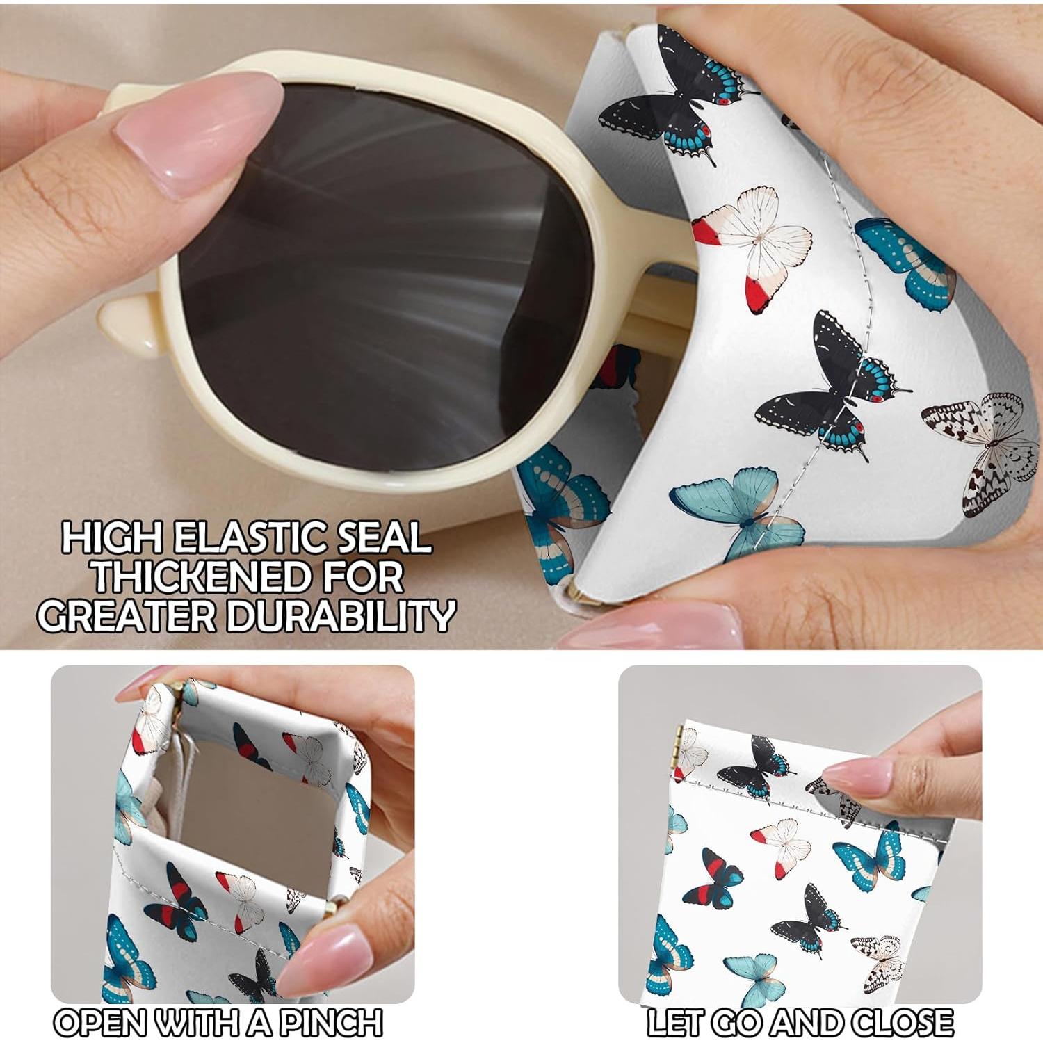 Estuches de Gafas de Sol BHAHB 2 PCS con Paño de Limpieza