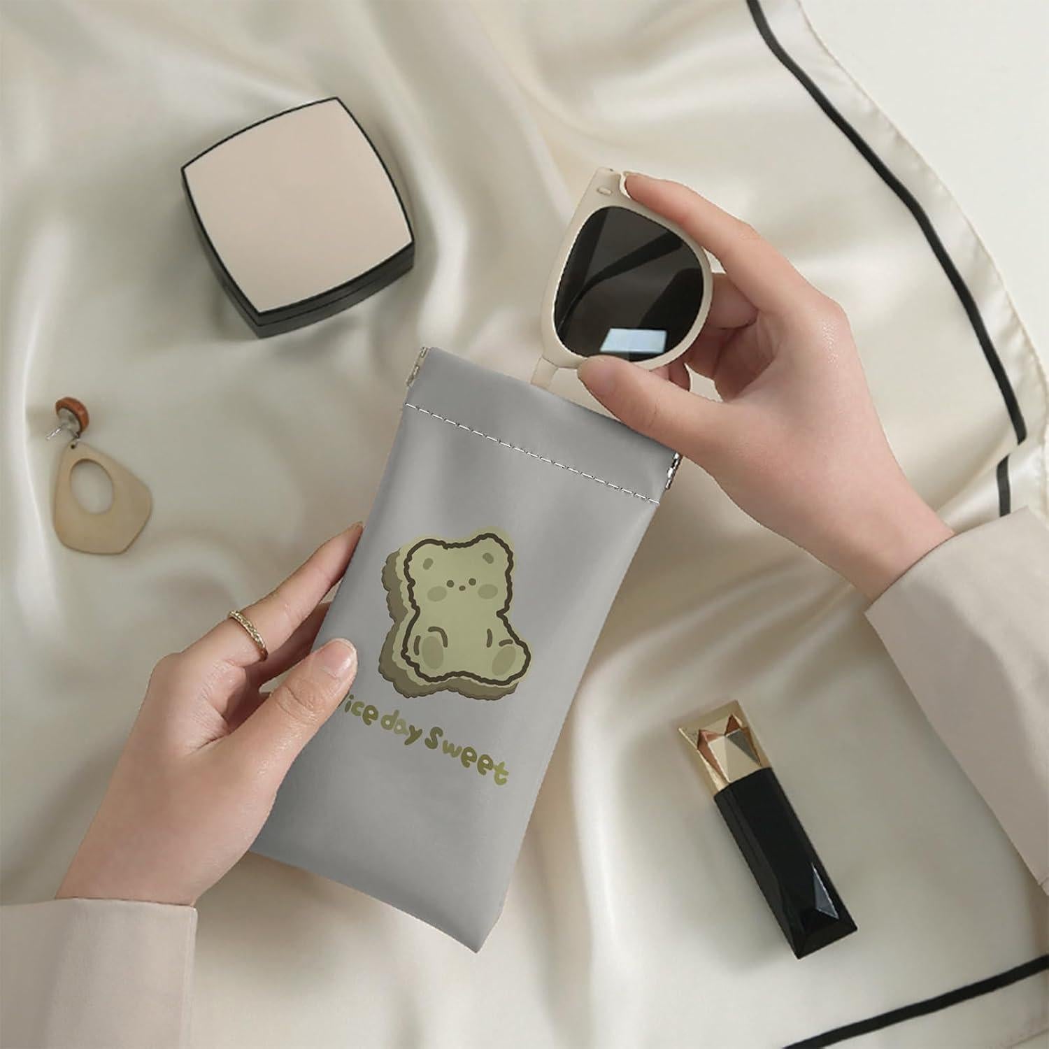 Estuches de Gafas de Sol BHAHB 2 PCS con Paño de Limpieza