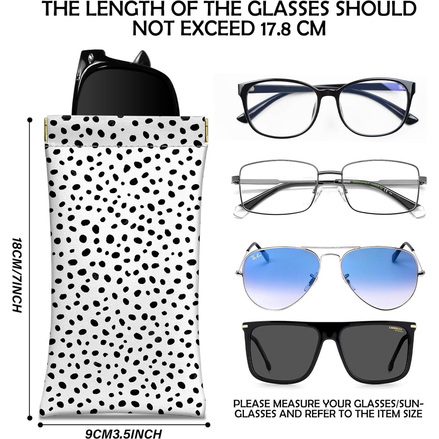 Estuche para Gafas de Sol 2 PCS Cuero PU con Paño Limpieza