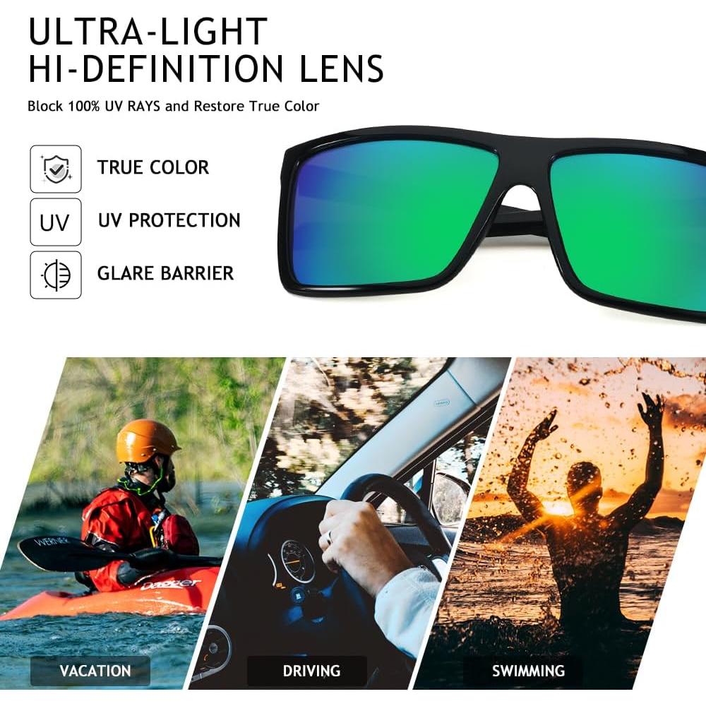 Gafas de Sol Polarizadas 2020 VentiVenti UV400 Marco Negro