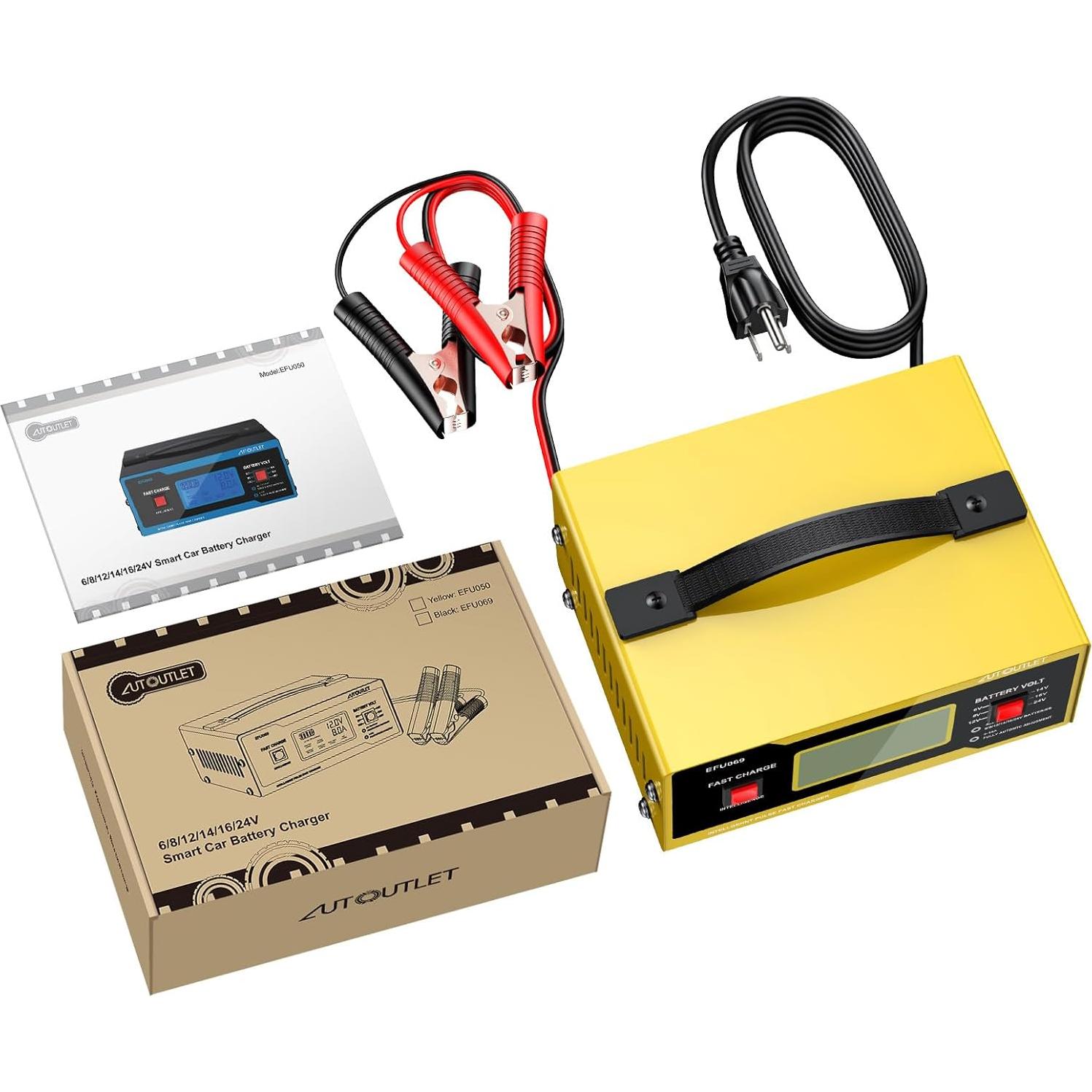 Cargador de Batería Automotriz AUTOUTLET AM551eu 6-24V 10A