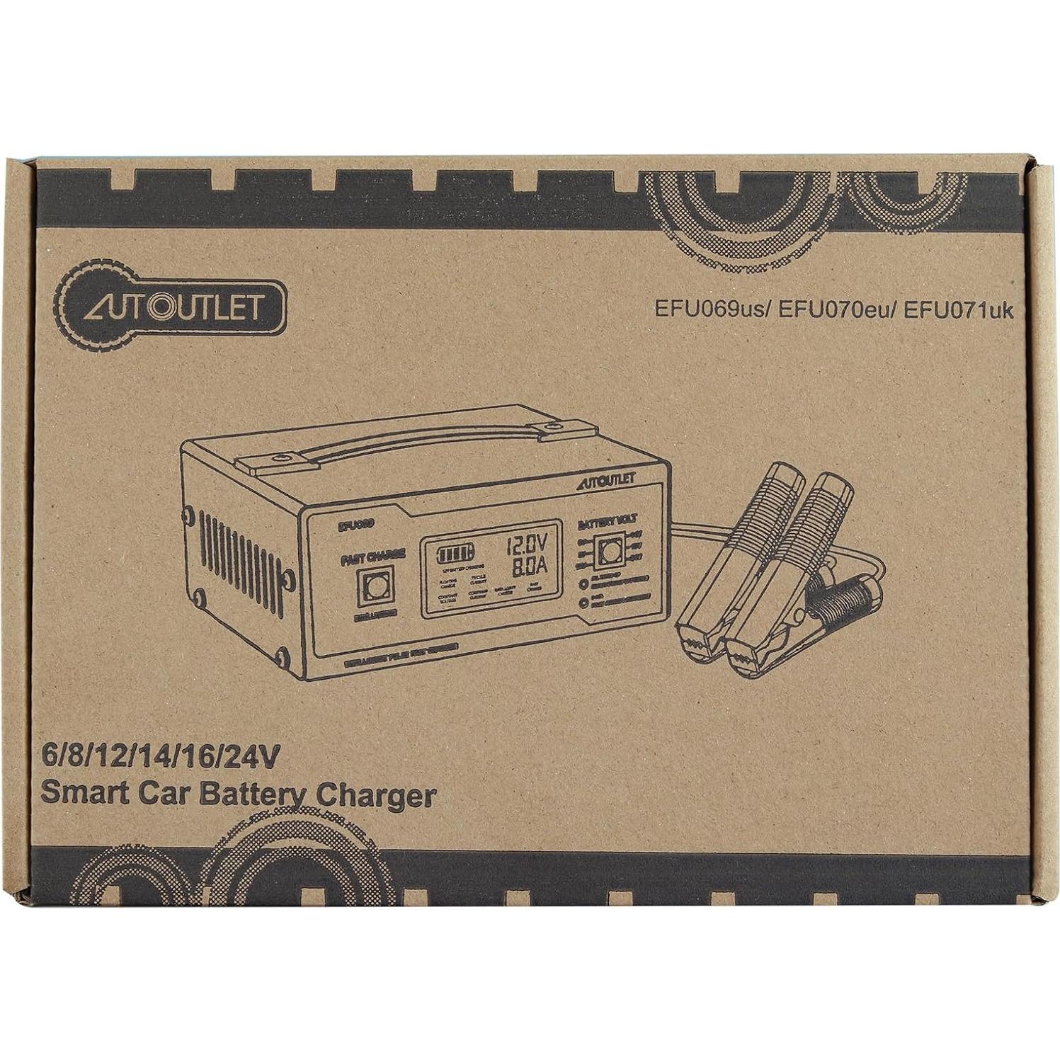 Cargador de Batería Automotriz AUTOUTLET AM551eu 6-24V 10A