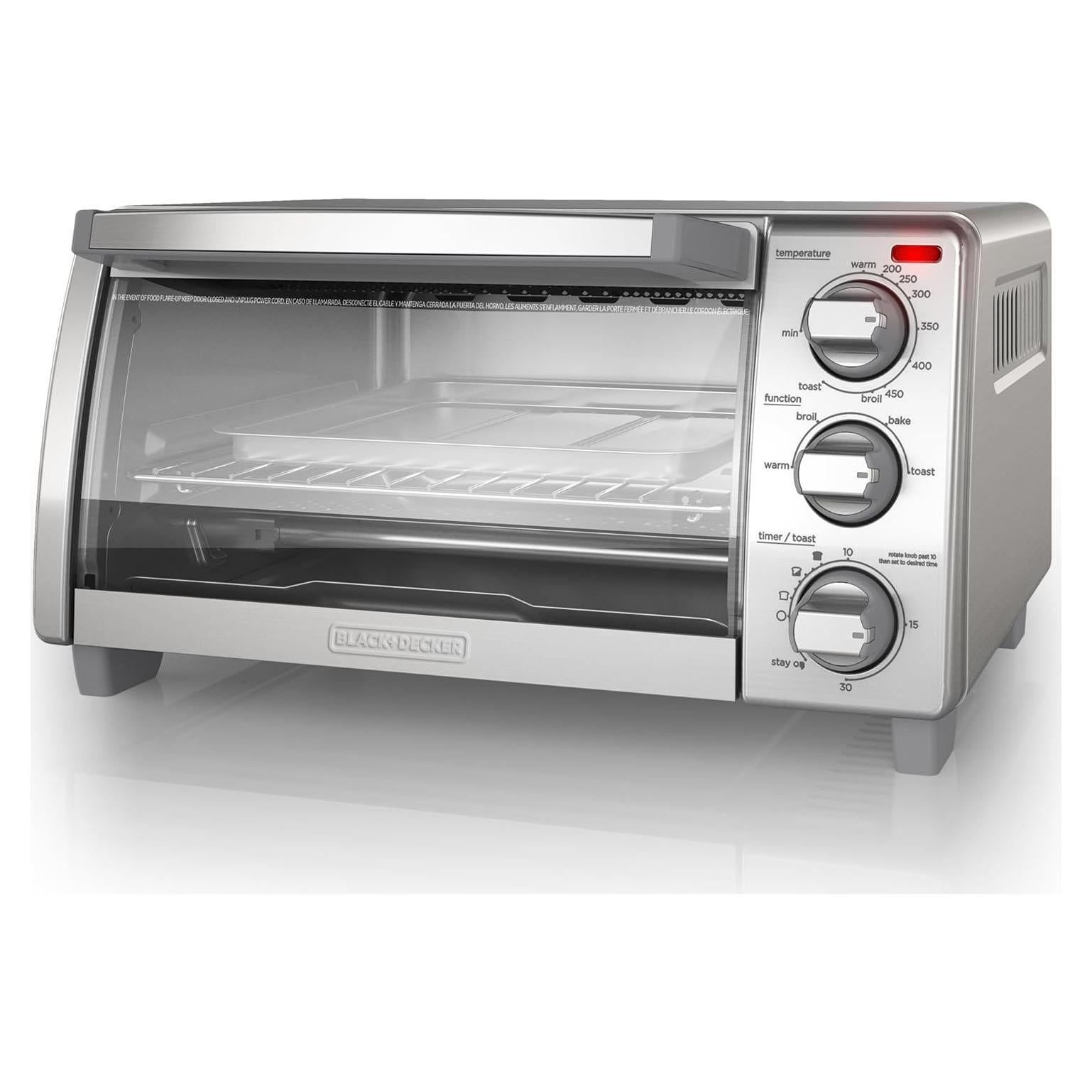 Horno Tostador 4 Rebanadas BLACK+DECKER TO1745SSG-1A Acero Inoxidable