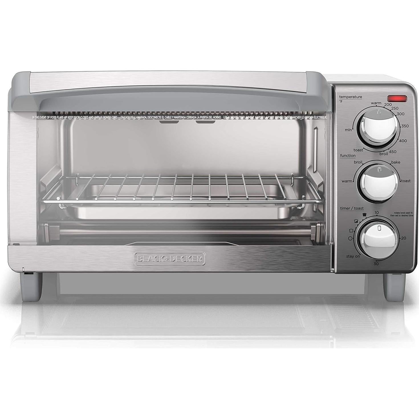 Horno Tostador 4 Rebanadas BLACK+DECKER TO1745SSG-1A Acero Inoxidable
