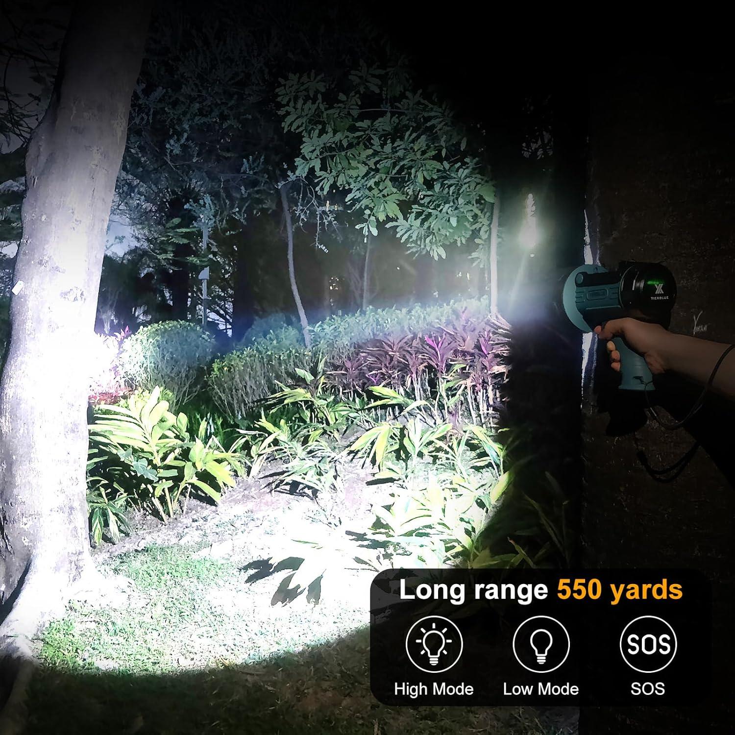 Linterna de Mano Recargable YIERBLUE 1000000 Lúmenes IP67