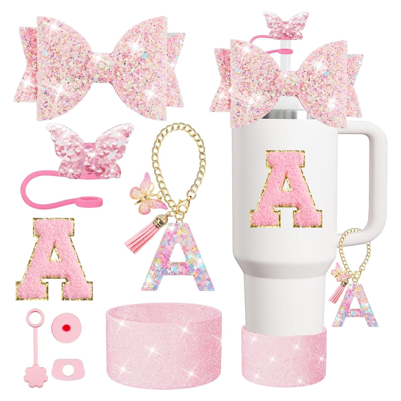 Juego de Accesorios 8PCS para Stanley Cup 30oz 40oz Rosa A