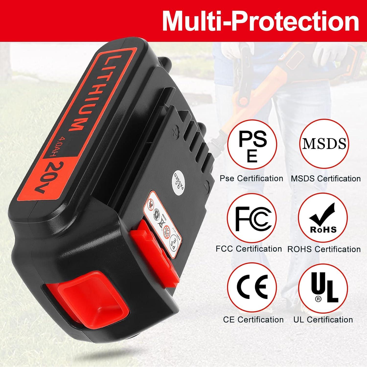 Batería 20V Akkopower Litio 4.0Ah 2 Paquete Compatible