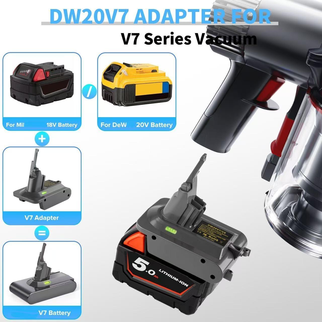 Adaptador V7 Lxljiad para Batería De-Walt 20V Compatible