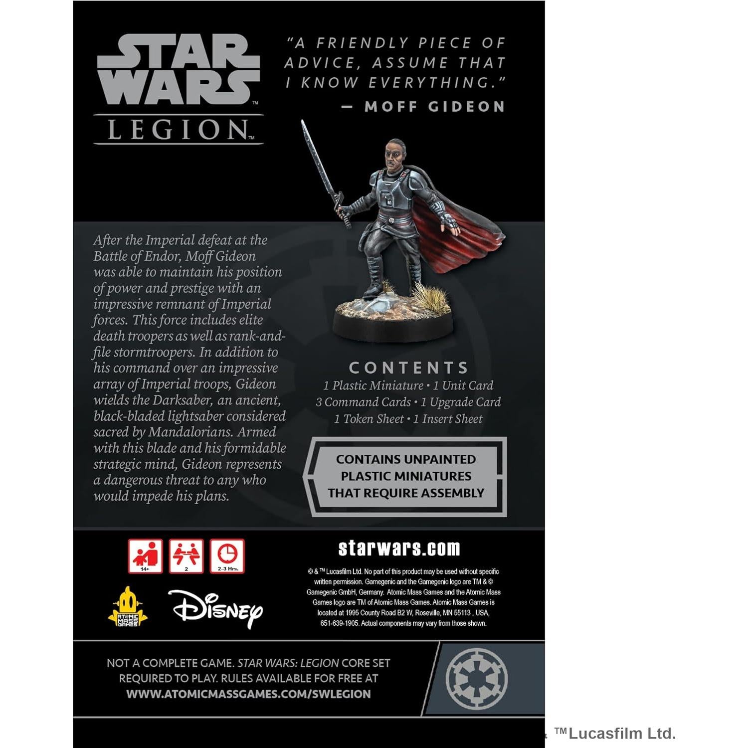 Star Wars: Legion Moff Gideon Expansión - Juego de Estrategia