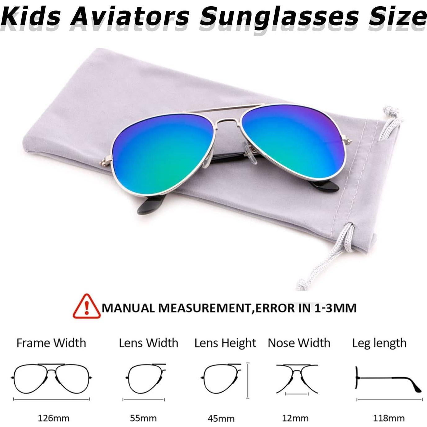 Gafas de Sol Aviador Creamily Niños 2-9 Años UV400 Verde Flash