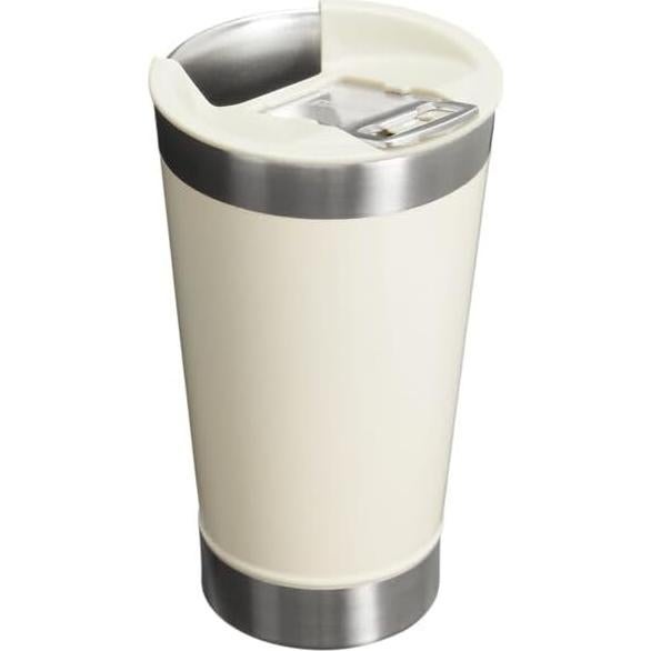 Vaso de Cerveza Stanley 16 oz Aislado Brillo Crema