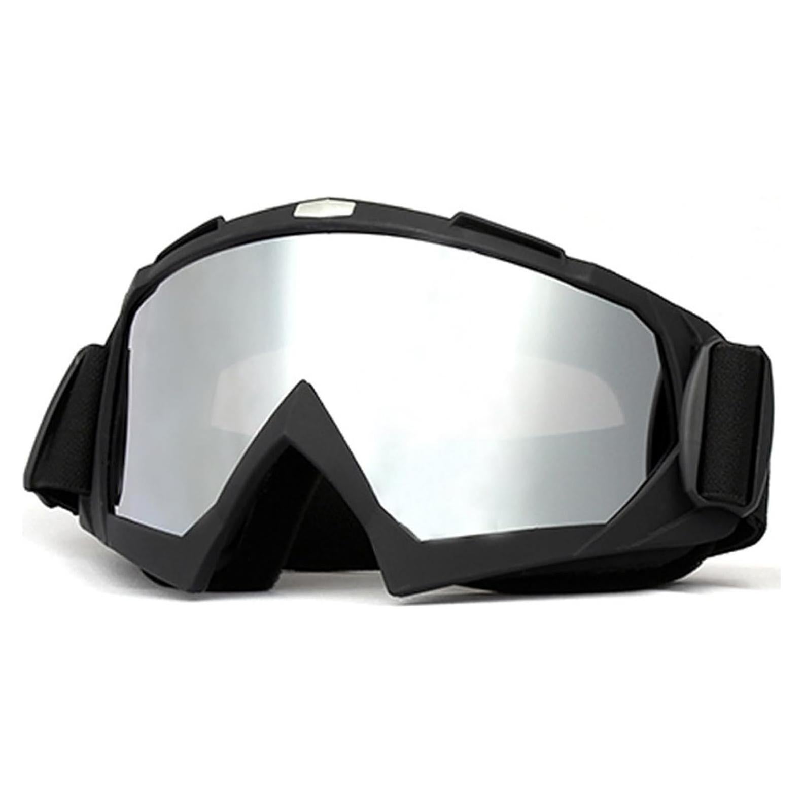 Gafas de motocross ADCGank B03, anti-niebla, negras y plateadas