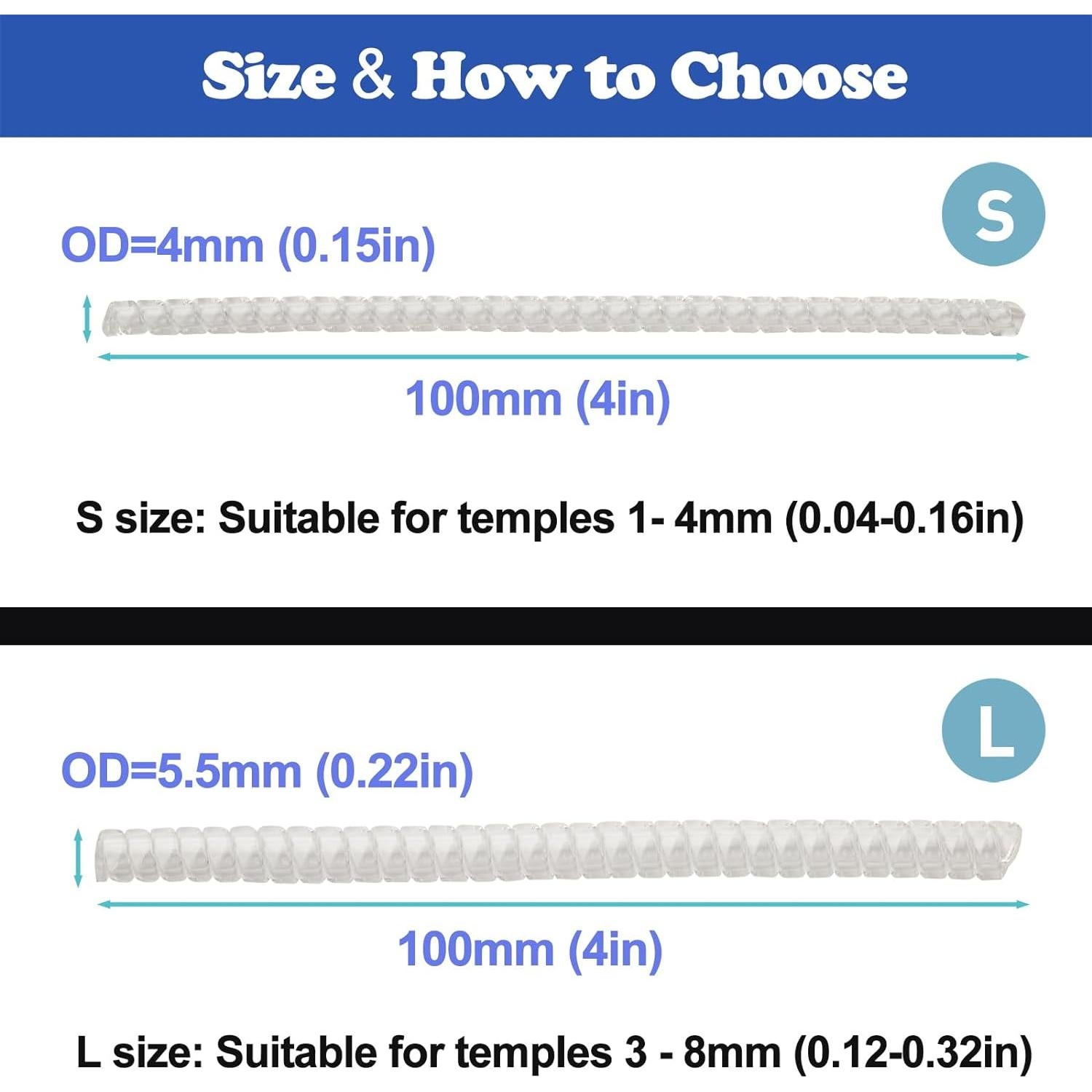 Cojines para orejas de gafas Omnful 5 pares antideslizantes