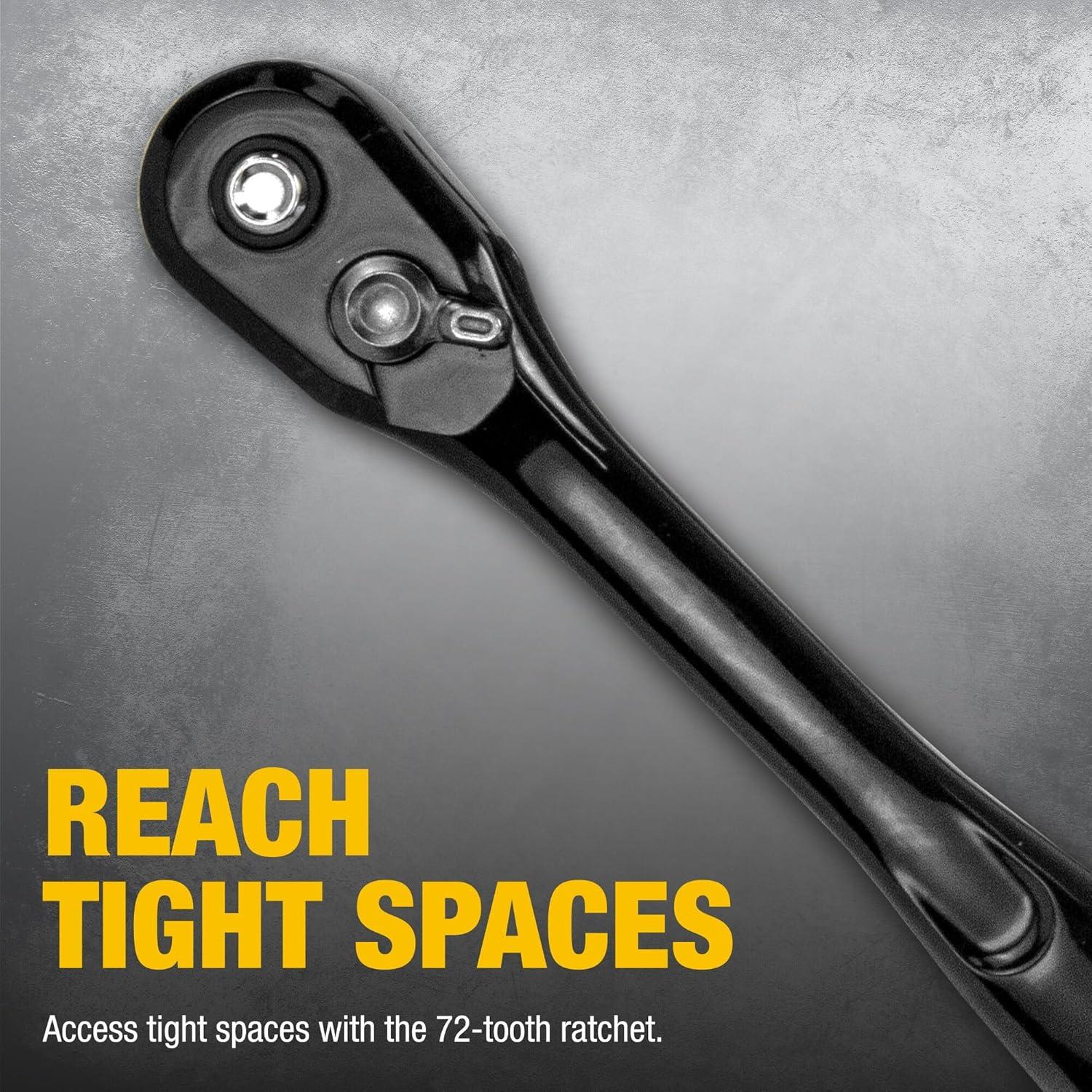 Juego de Enchufes de Impacto DEWALT 23 Piezas Métrico/SAE