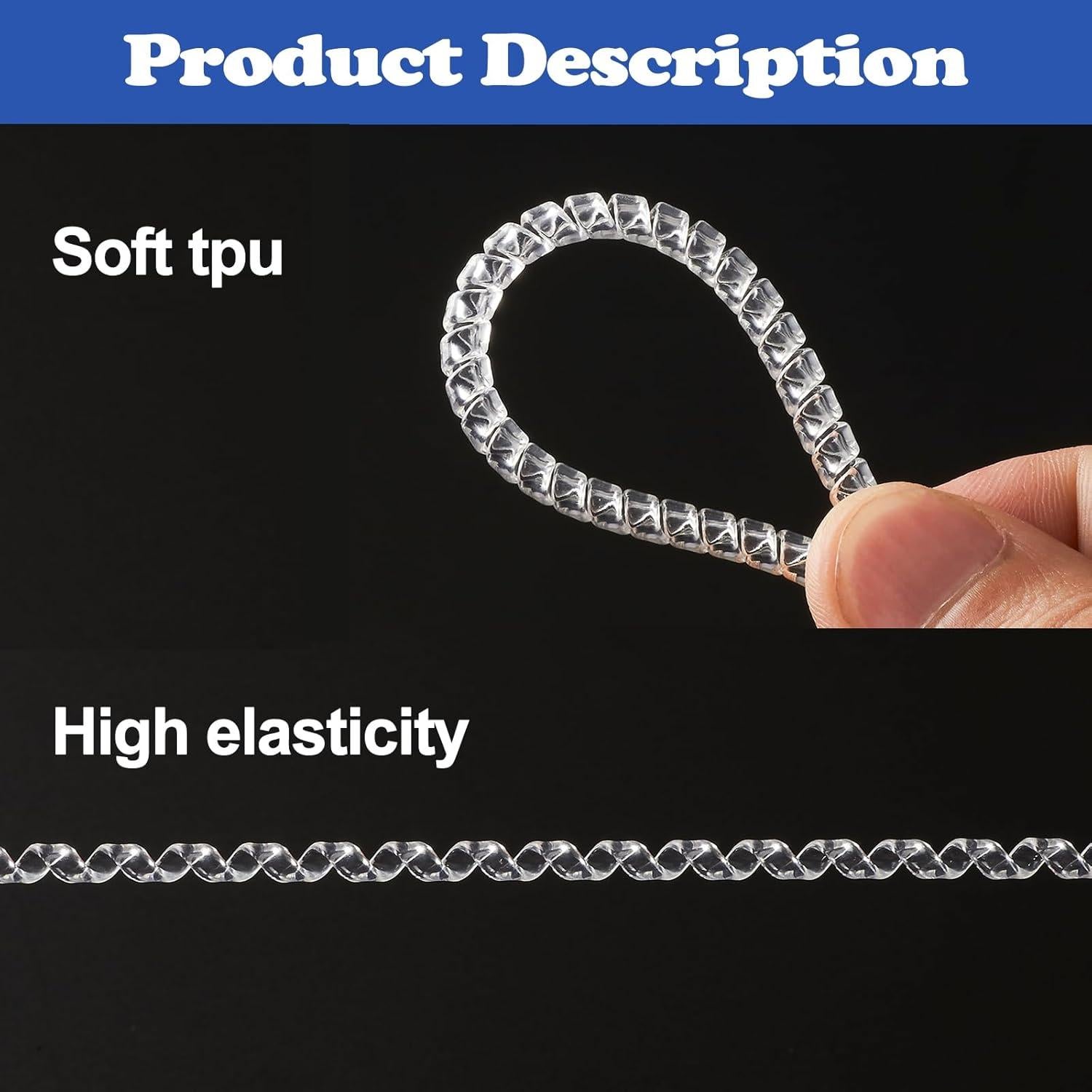 Cojines para orejas de gafas Omnful Tamaño L 5 pares negros