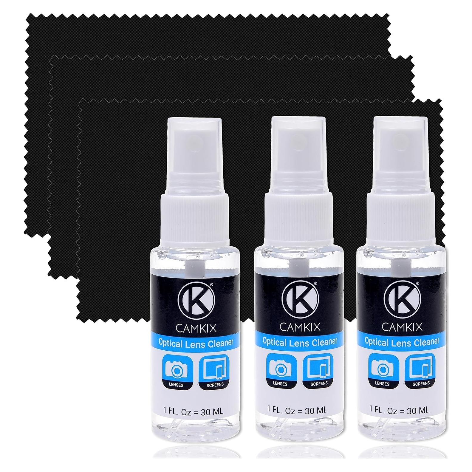 Kit de limpieza CamKix - 3 sprays y 3 paños microfibra