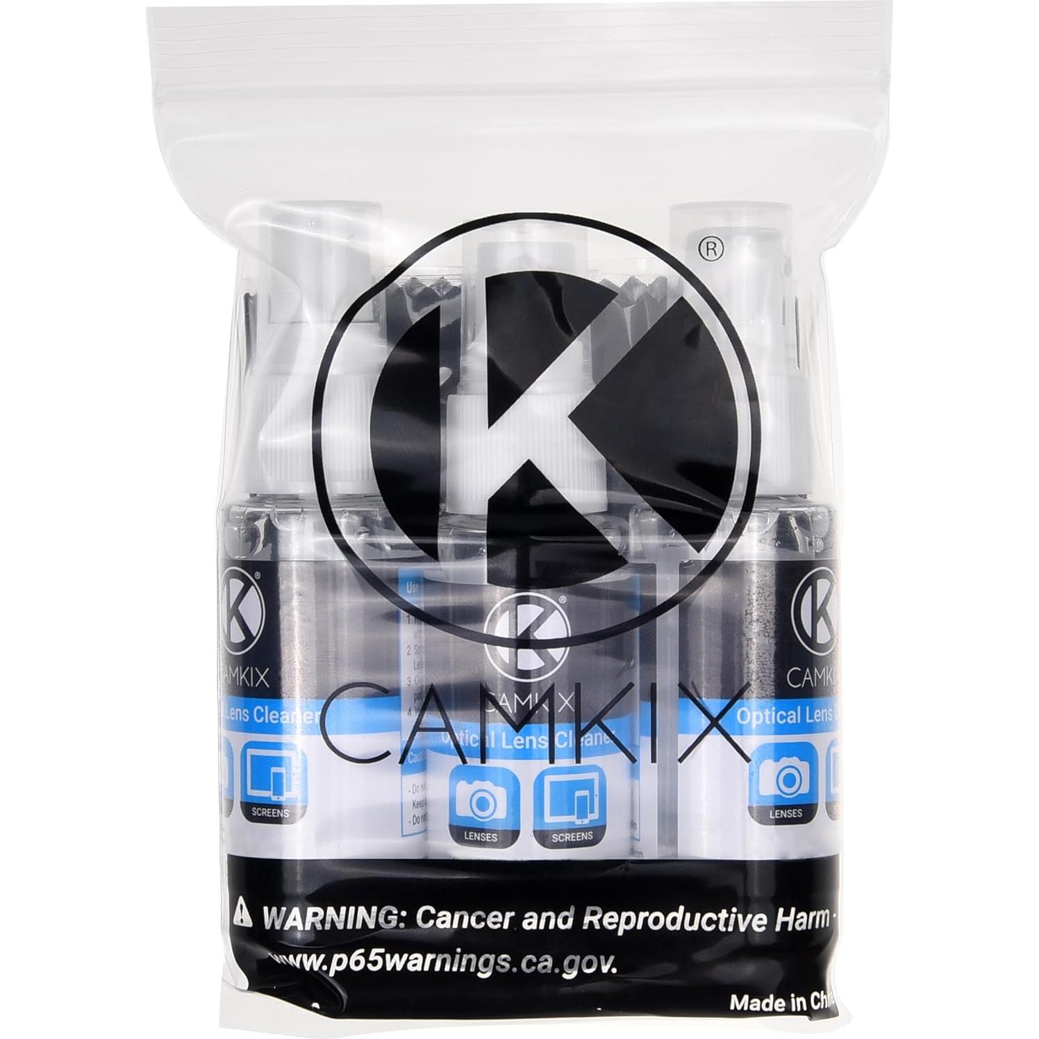 Kit de limpieza CamKix - 3 sprays y 3 paños microfibra