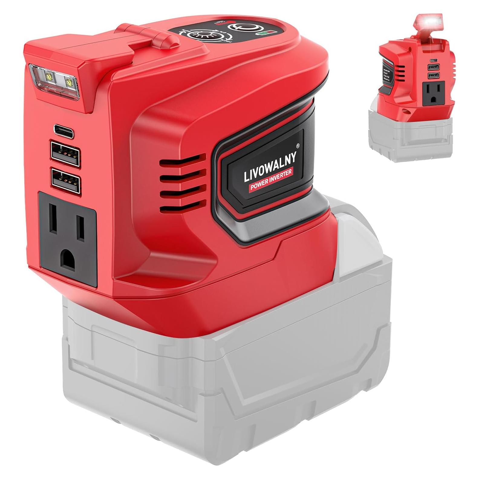 Inversor de Potencia 200W LIVOWALNY para Milwaukee 18V