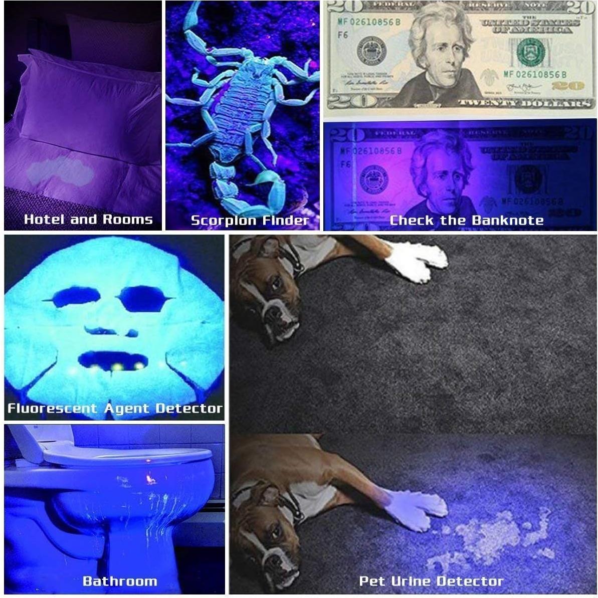 Linterna UV UltraFire WF-502B 395-405 nm para Detección