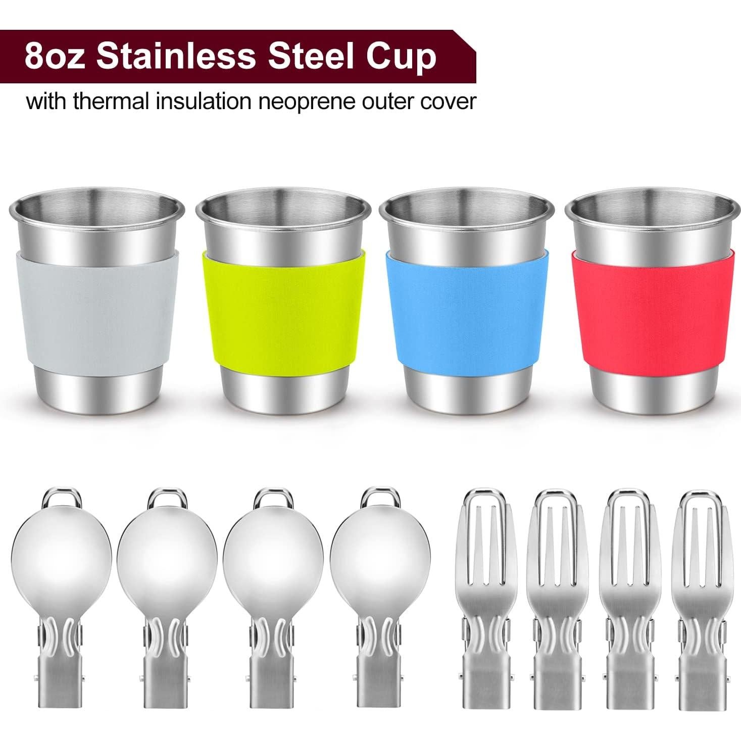 Kit de Cocina Camping Odoland 22 Piezas para 4 Personas