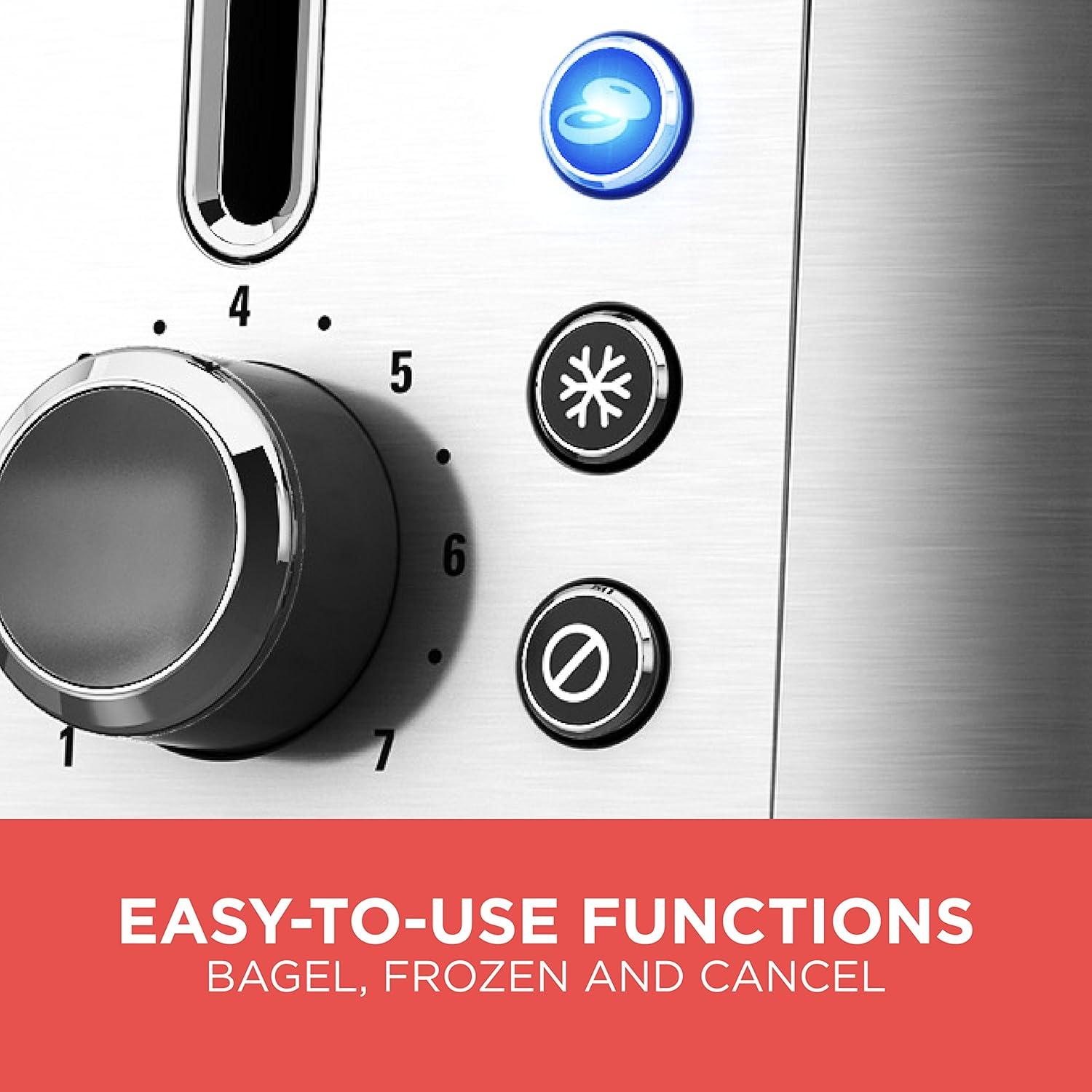 Tostadora BLACK+DECKER TR3500SD 2 Rebanadas Acero Inoxidable