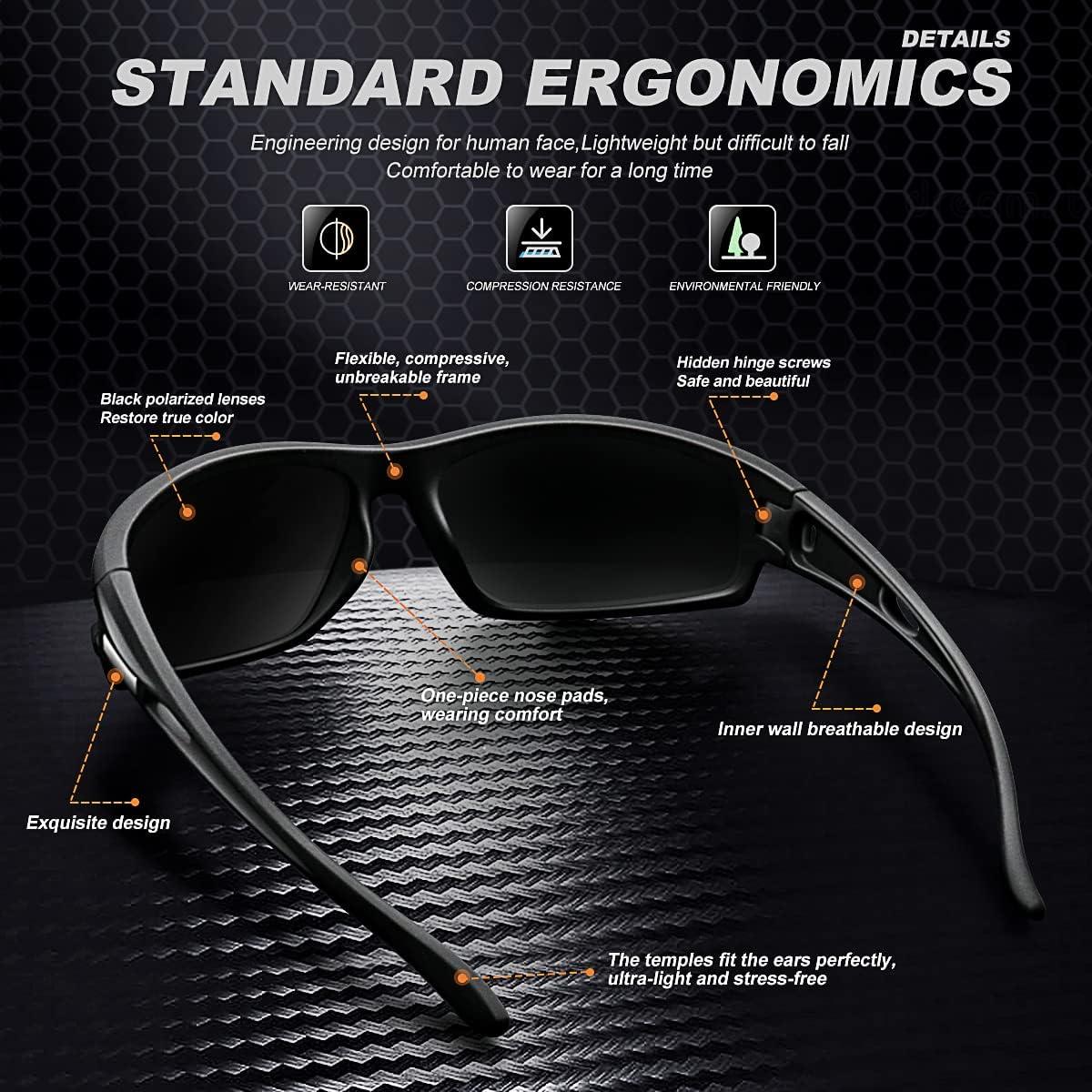 3 Pack Gafas de Sol Polarizadas AWGSEE UV400 para Hombre