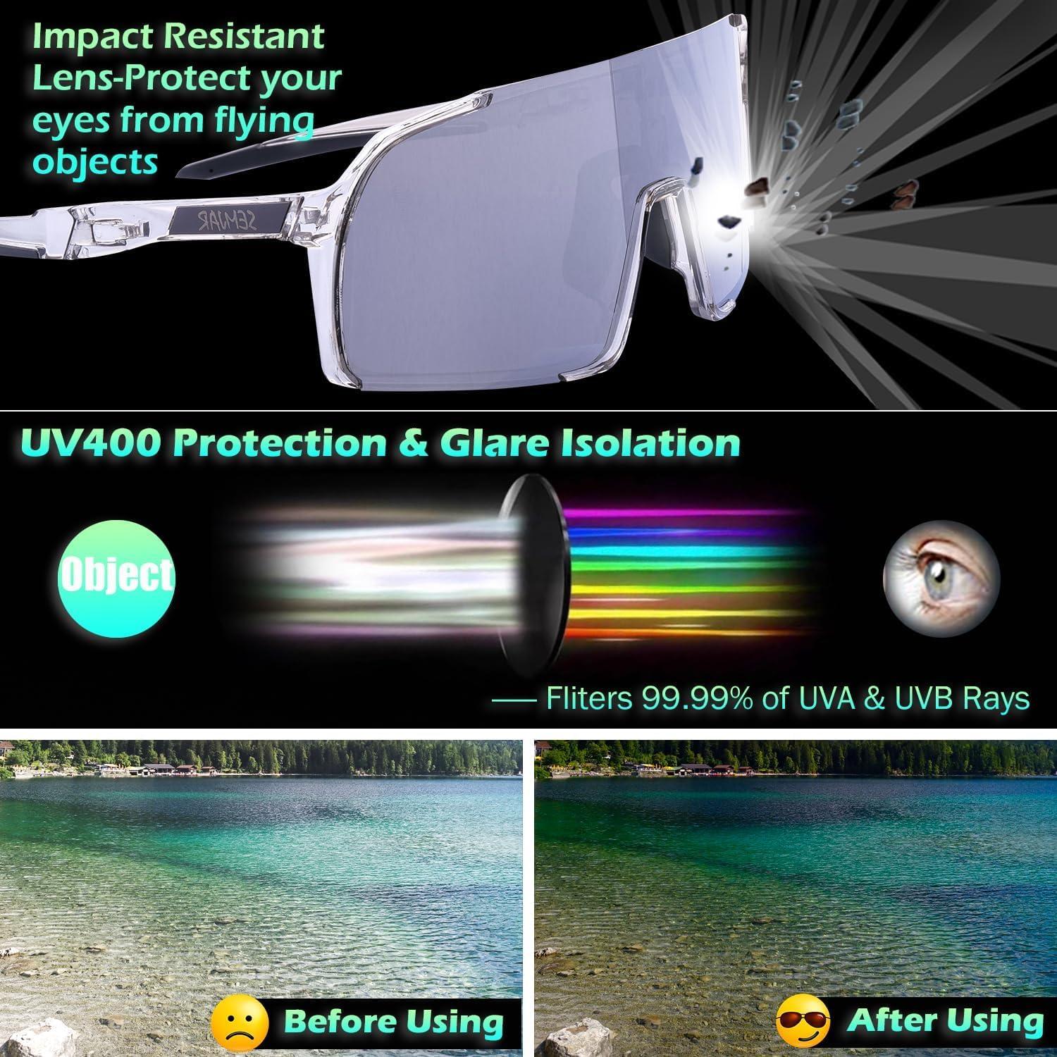 Gafas de sol polarizadas Semjar UV para deportes unisex