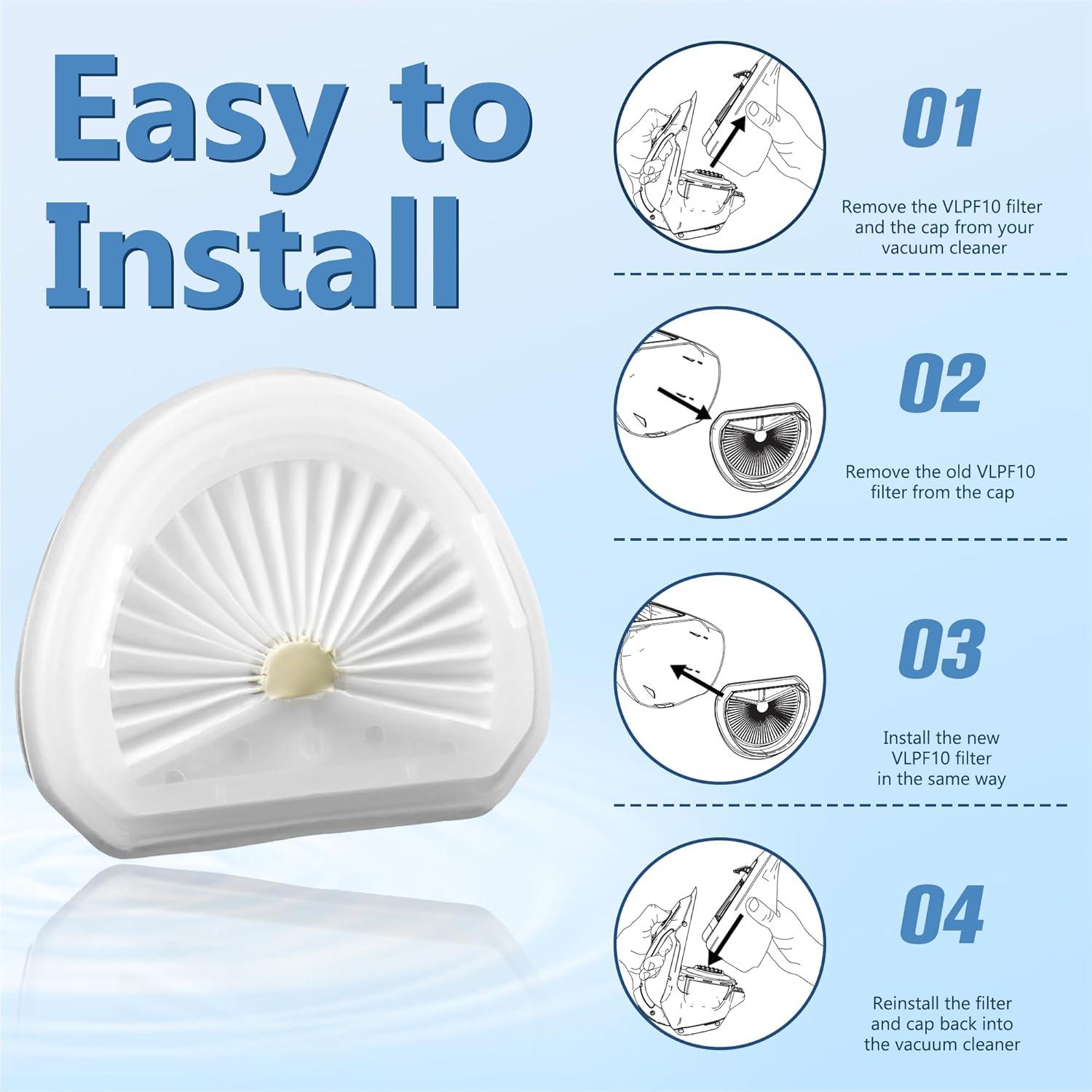 Filtros de Reemplazo VLPF10 Funmit para Aspiradora Black+Decker